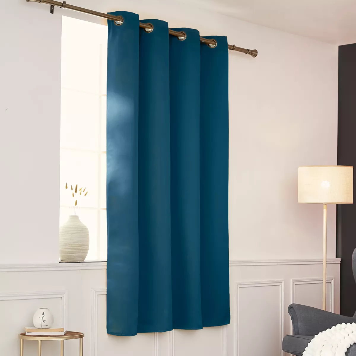Tenda oscurante termica (140 x 180 cm) Calore Blu petrolio