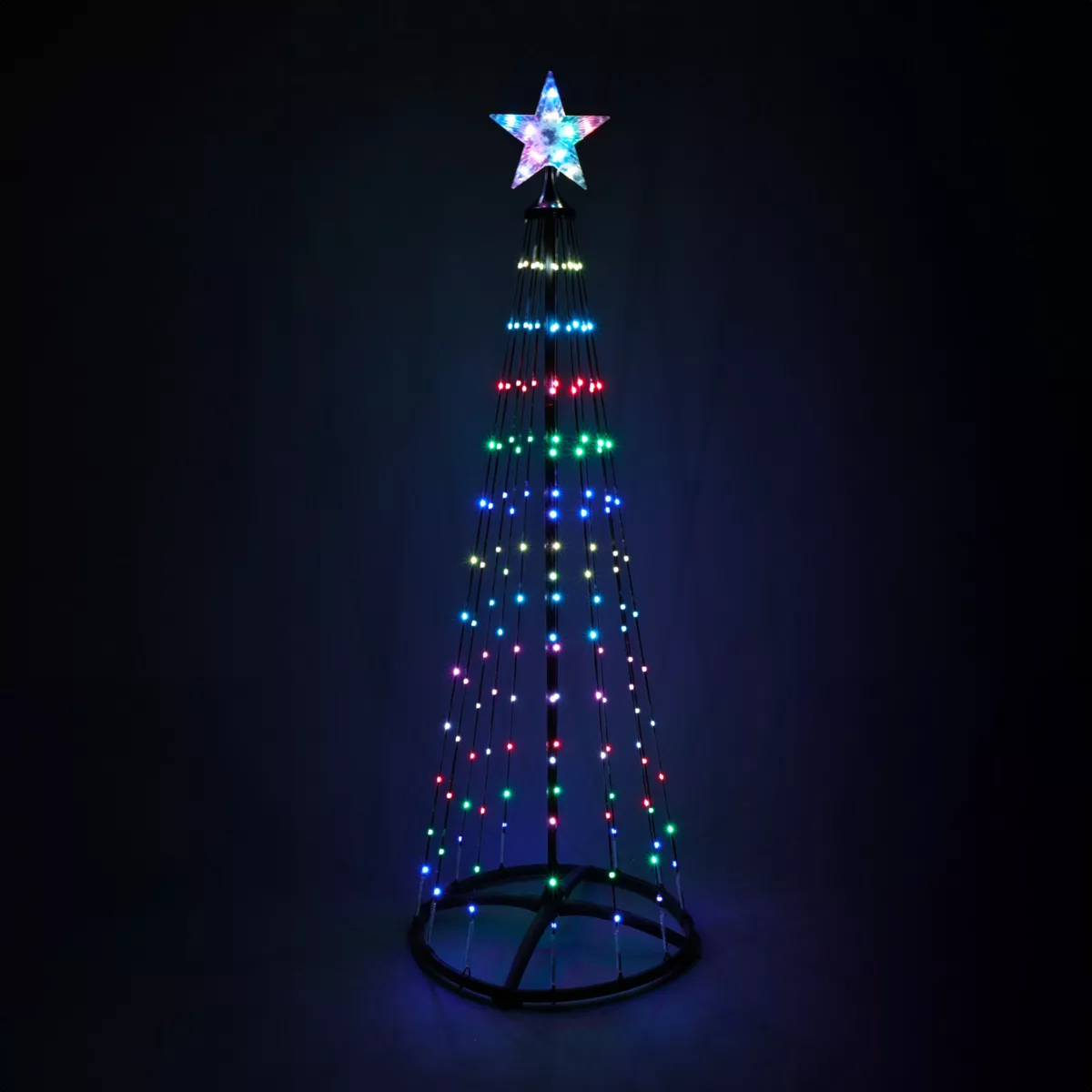 ARBRE 210CM 370LED RGB NOIR