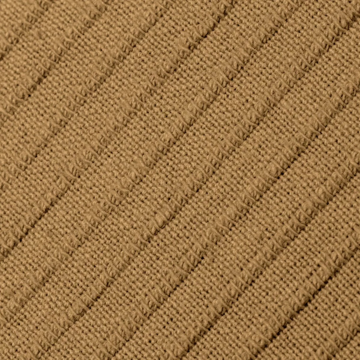 Housse de coussin carrée coton tissé (40 x 40 cm) Léa Camel