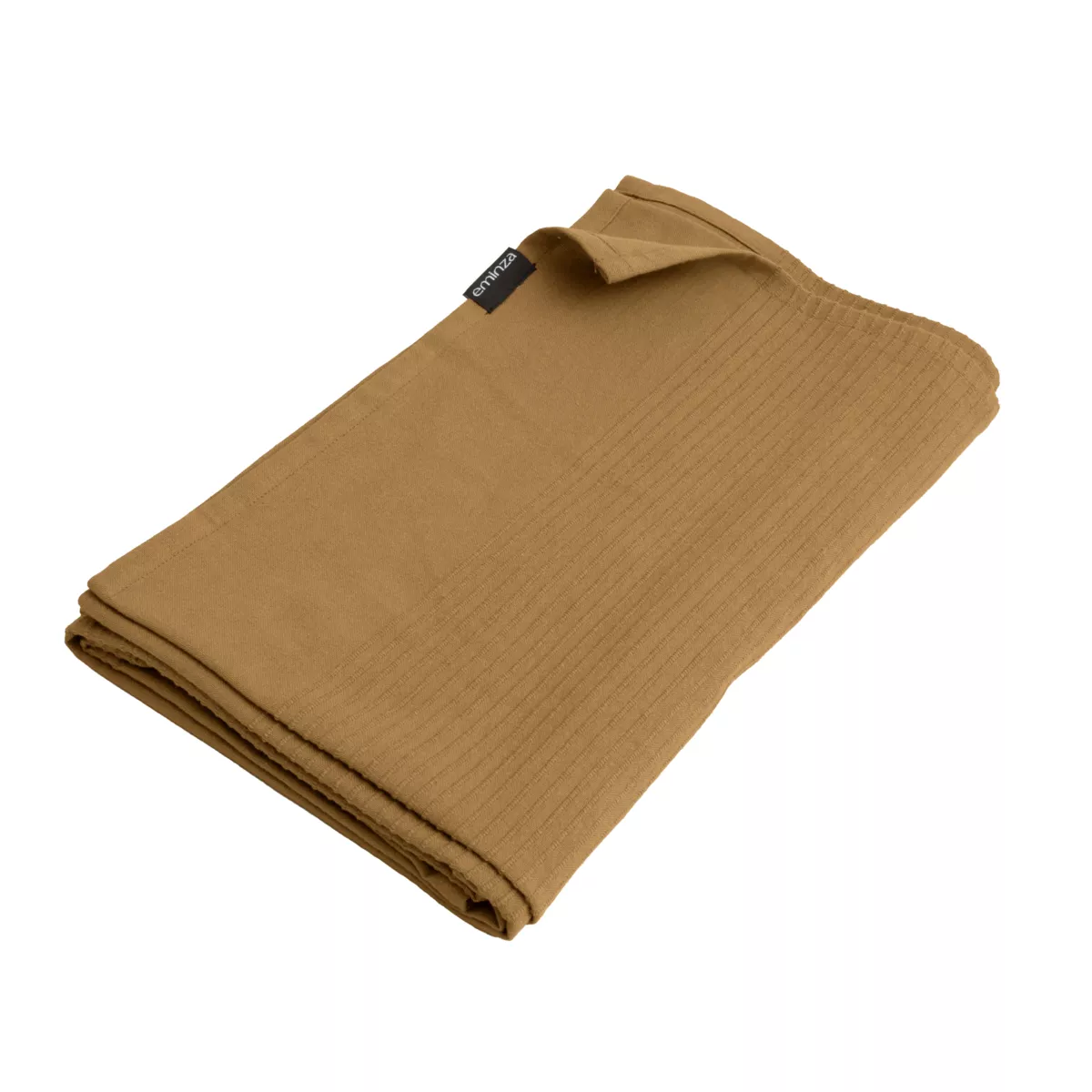 Colcha decorativa algodón tejido (130 x 160 cm) Léa Camel