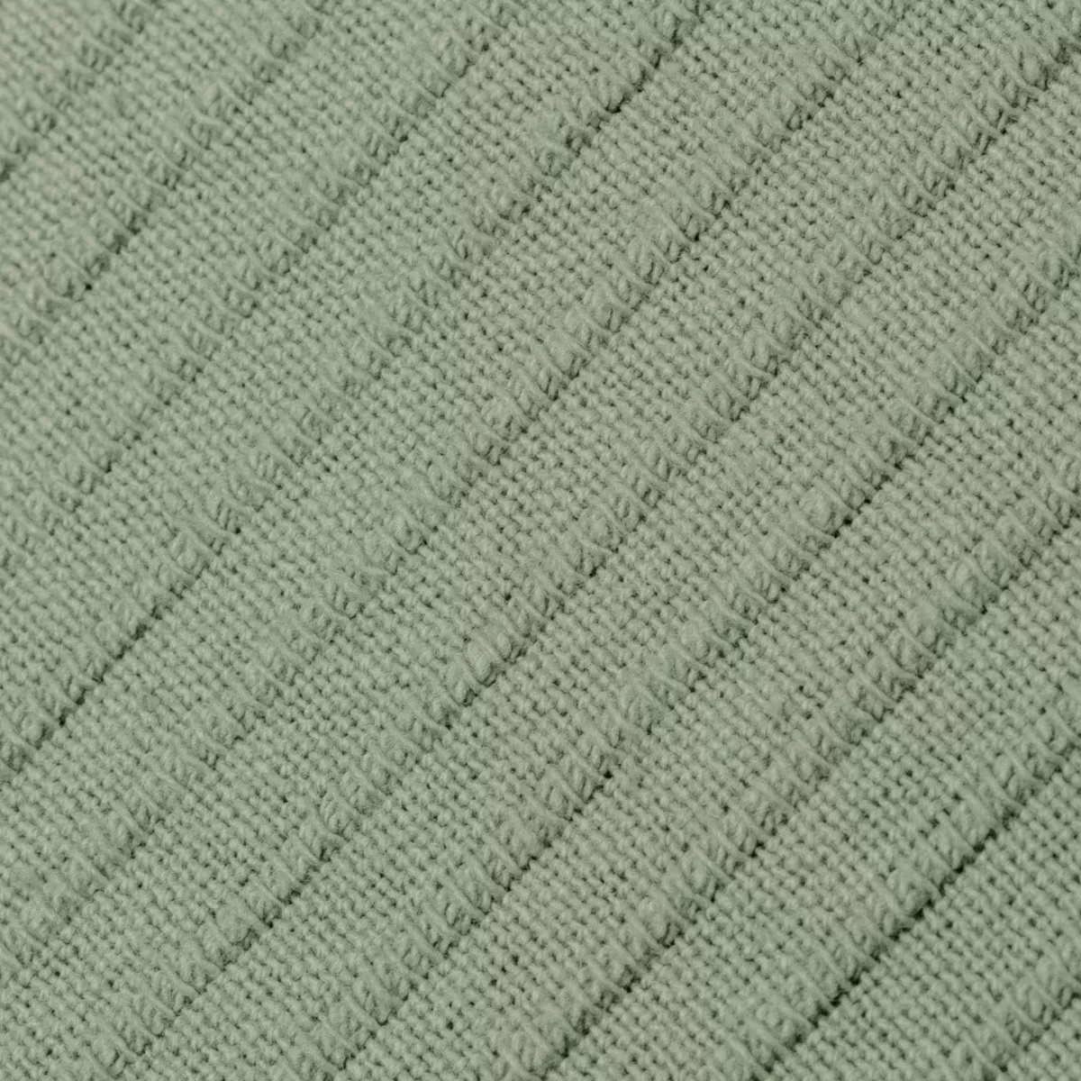 Housse de coussin carrée coton tissé (40 x 40 cm) Léa Vert romarin