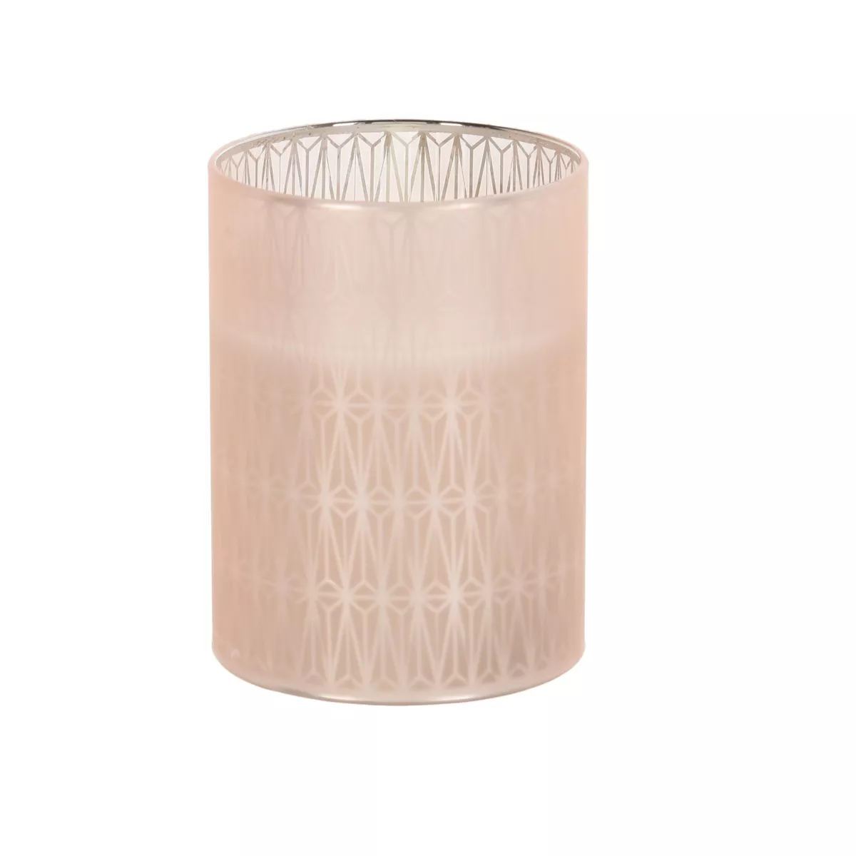 Candelero  con vela Strim Rosa