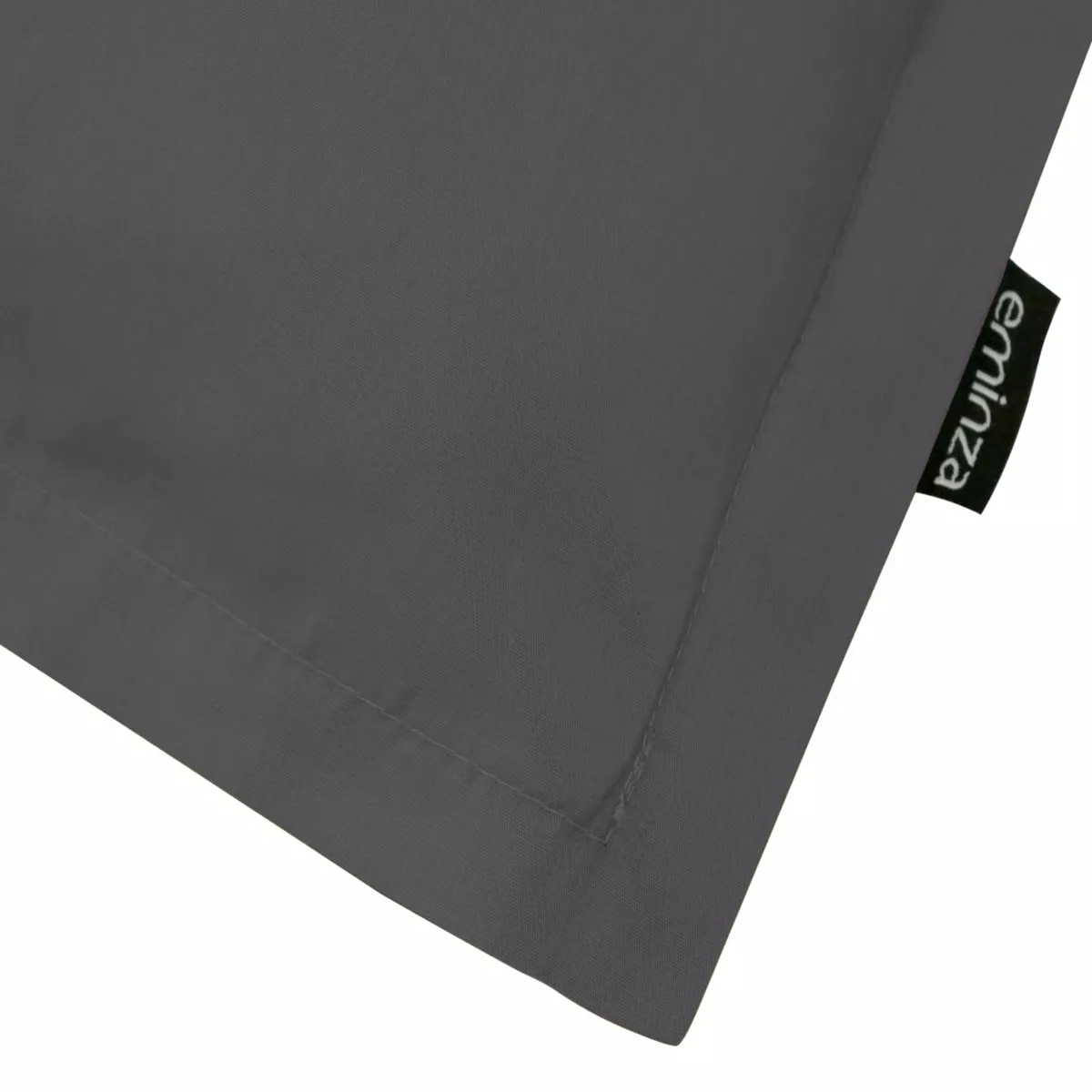 Federa per cuscino quadrata in percalle di cotone (80 x 80 cm) Cali Grigio antracite