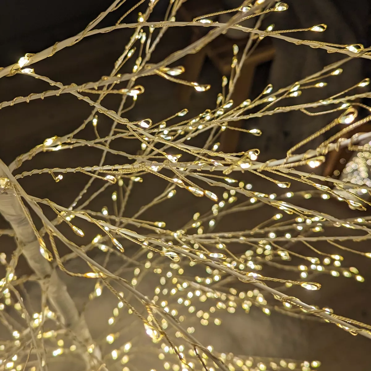 Árbol luminoso 1755 LED (H180 cm) Christmas Luxe Blanco y blanco cálido