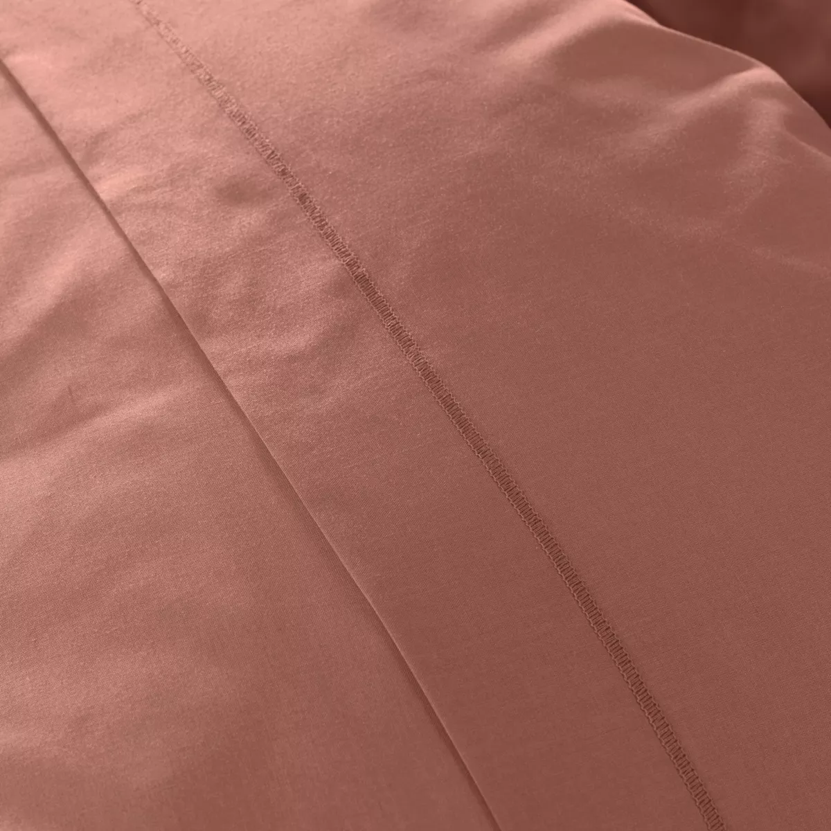 Taie d'oreiller carrée percale de coton (80 x 80 cm) Cali Bois de rose