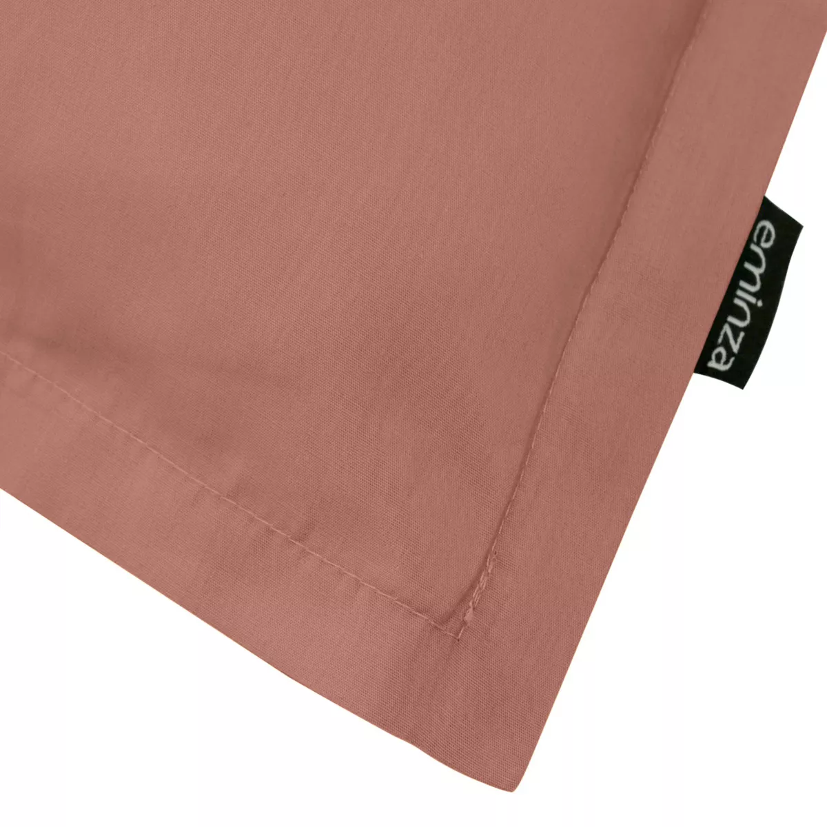 Taie d'oreiller carrée percale de coton (80 x 80 cm) Cali Bois de rose