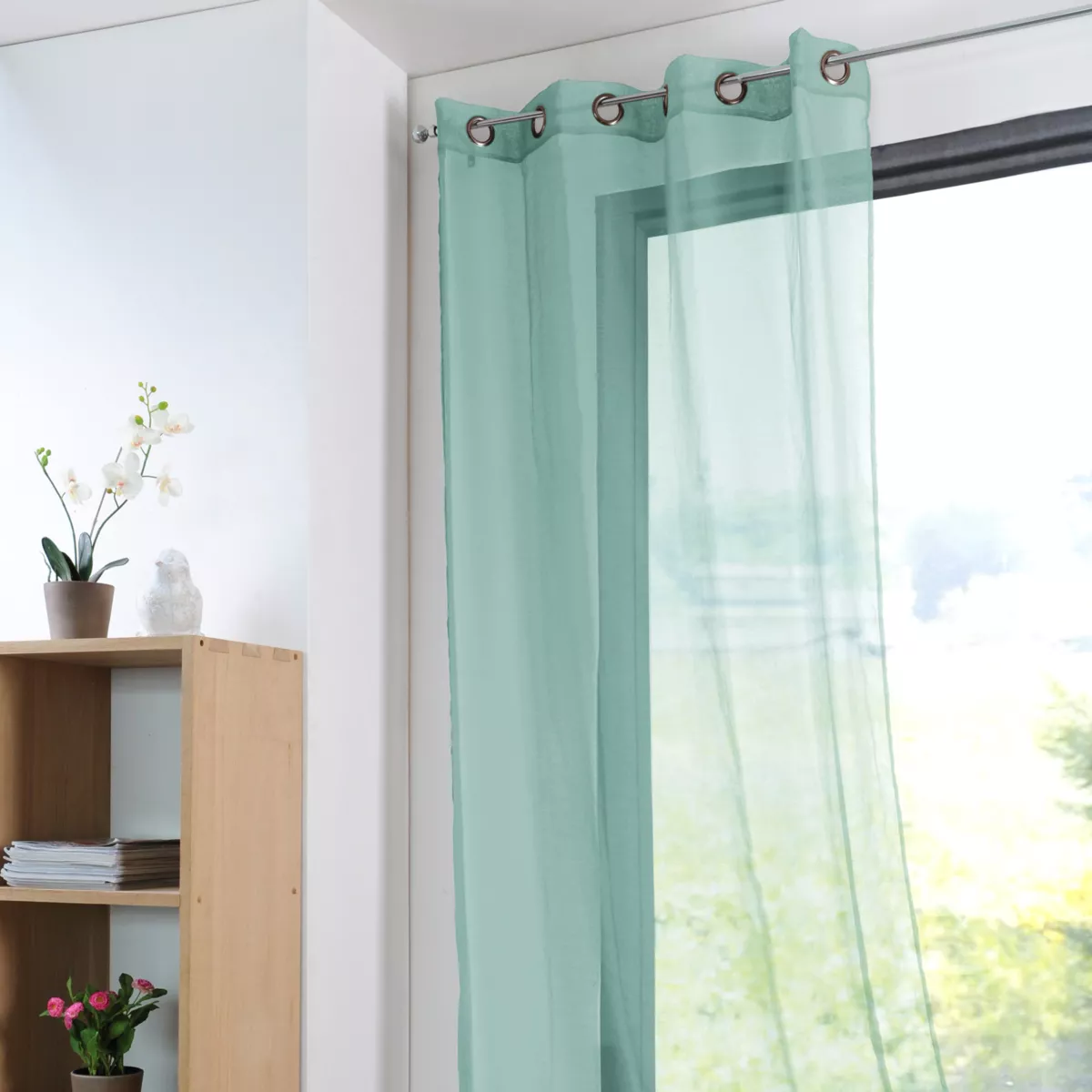 Voilage œillets (135 x 260 cm) Monna Vert jade