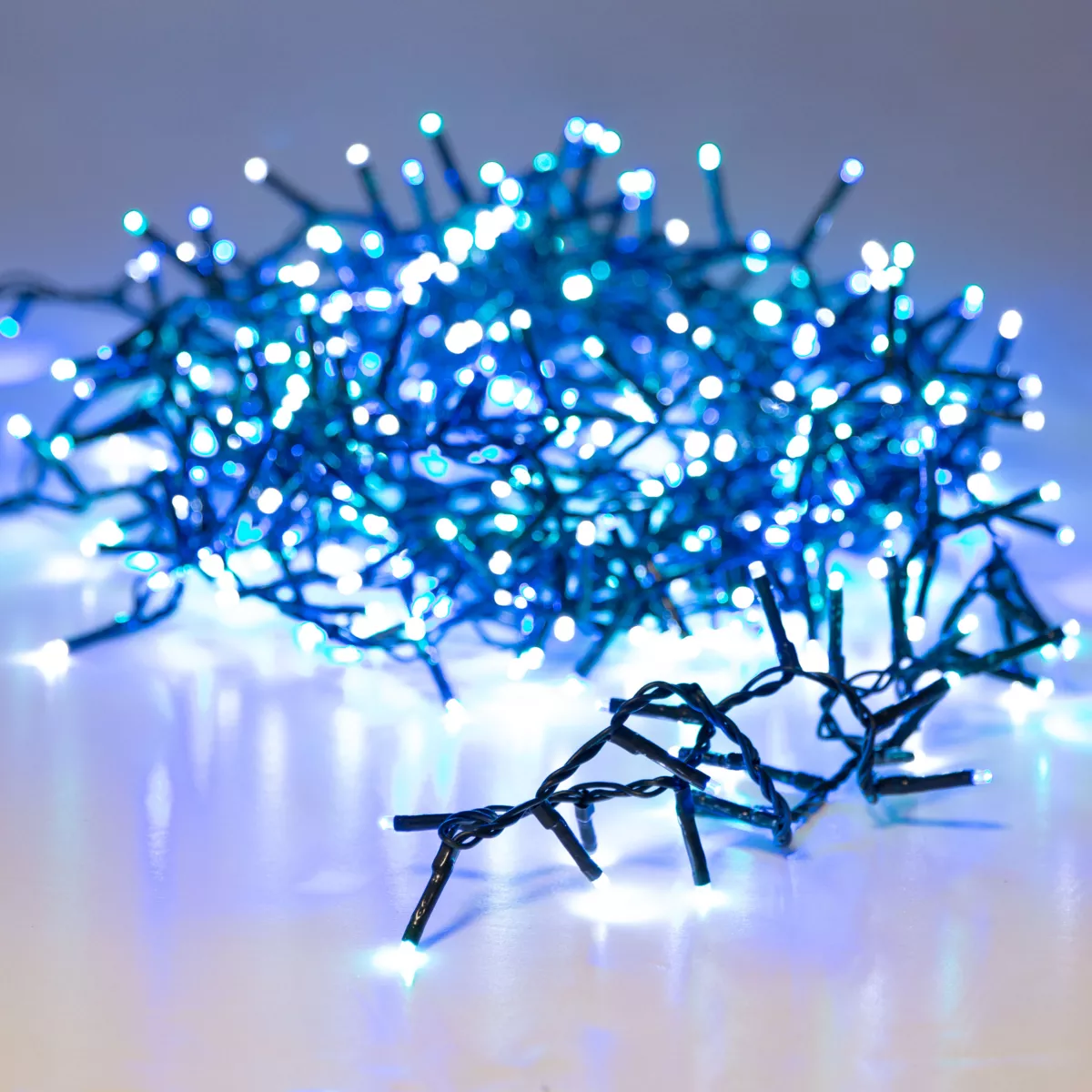 Ghirlanda di luci 11 m 500 LED cavo verde NewLuxe Tricolore Verde/Blu/Bianco