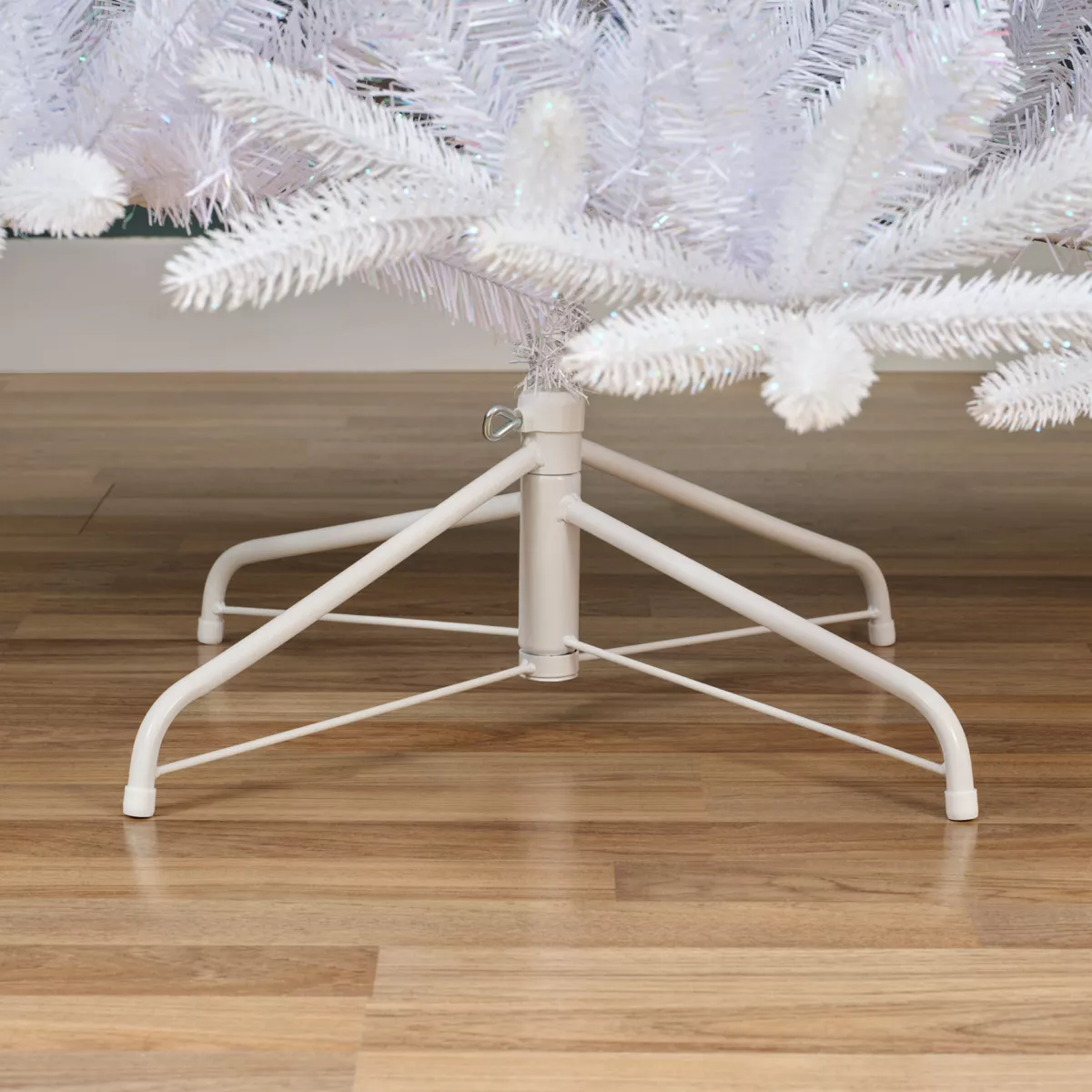 Kunstkerstboom H210 cm Odense Wit iriserend en glitterend