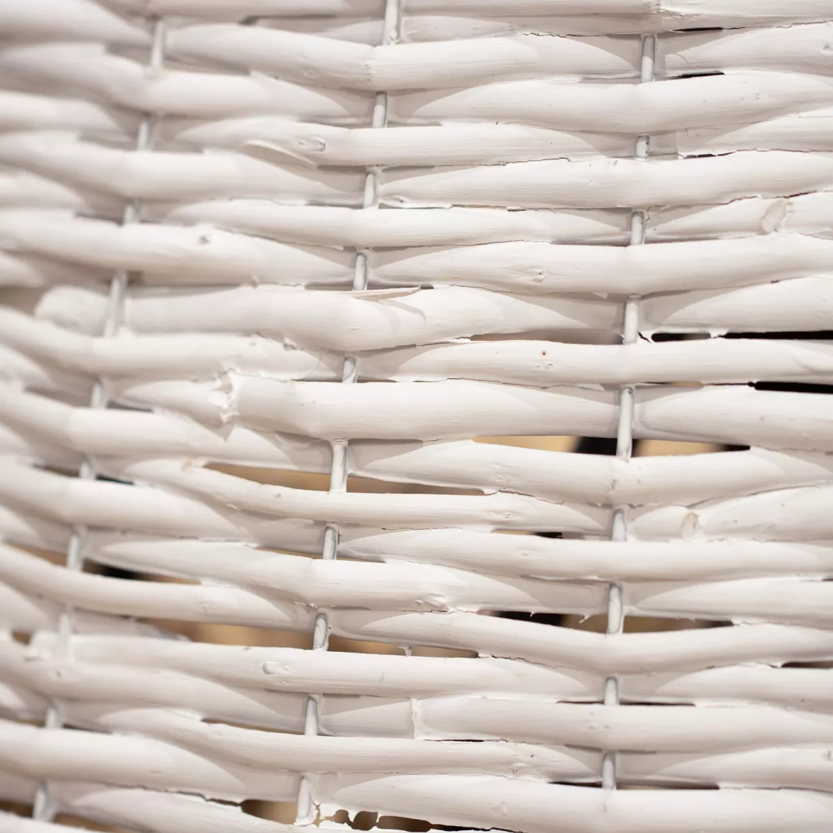 Cache pied de sapin en osier (D70 cm) Saule tressé Blanc 