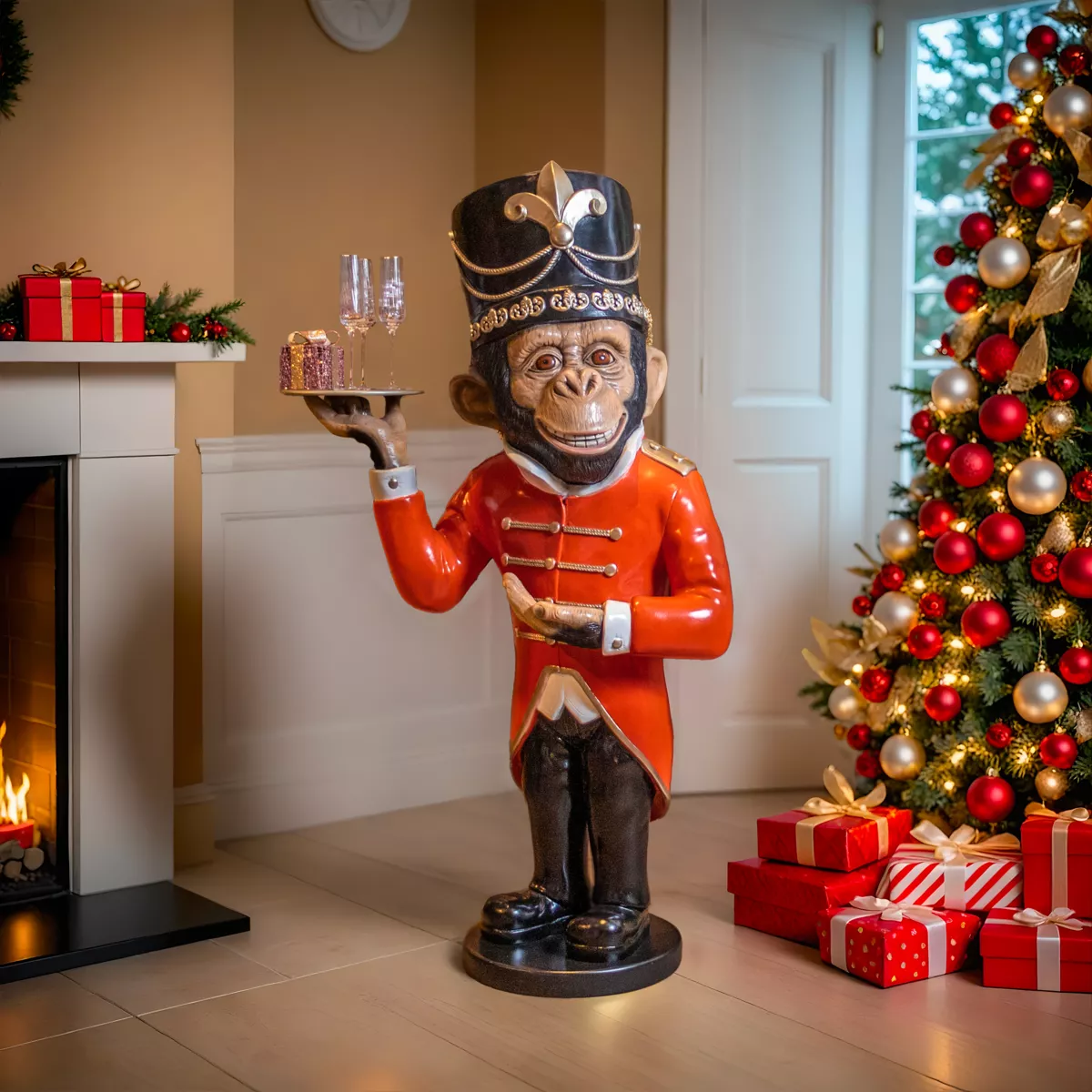 Affe Weihnachten XXL (H152 cm) Wilhem à votre service