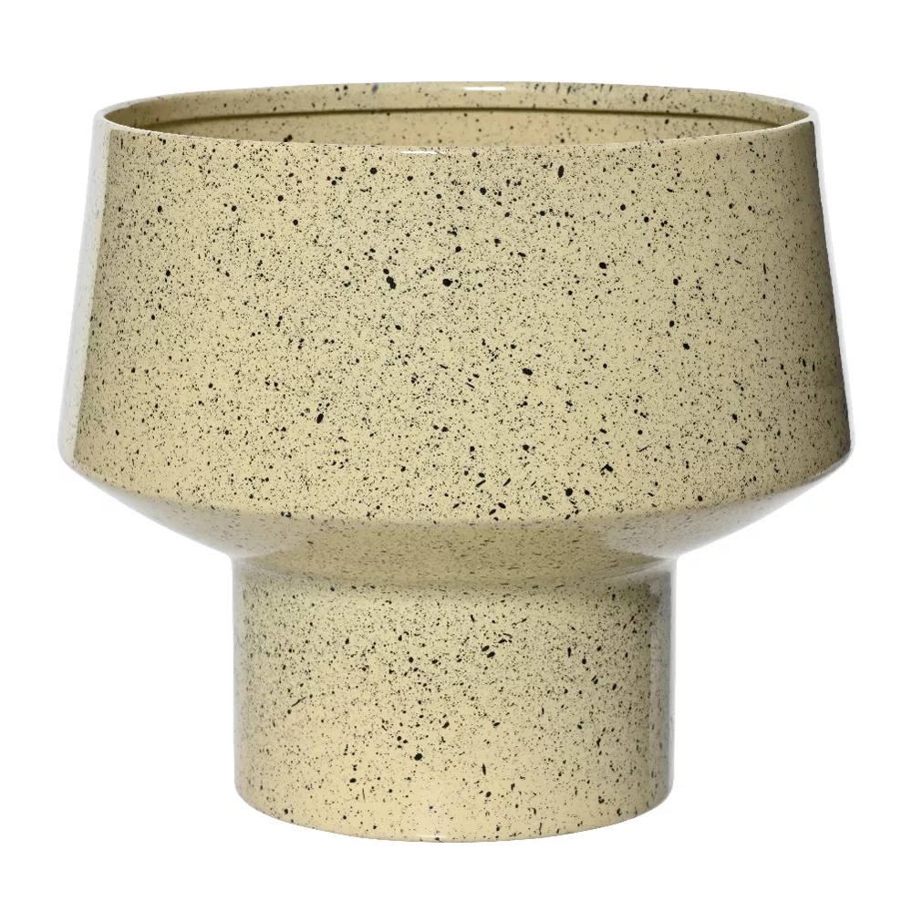 Blumentopf Metall (H16 cm) Terrazzo Beige