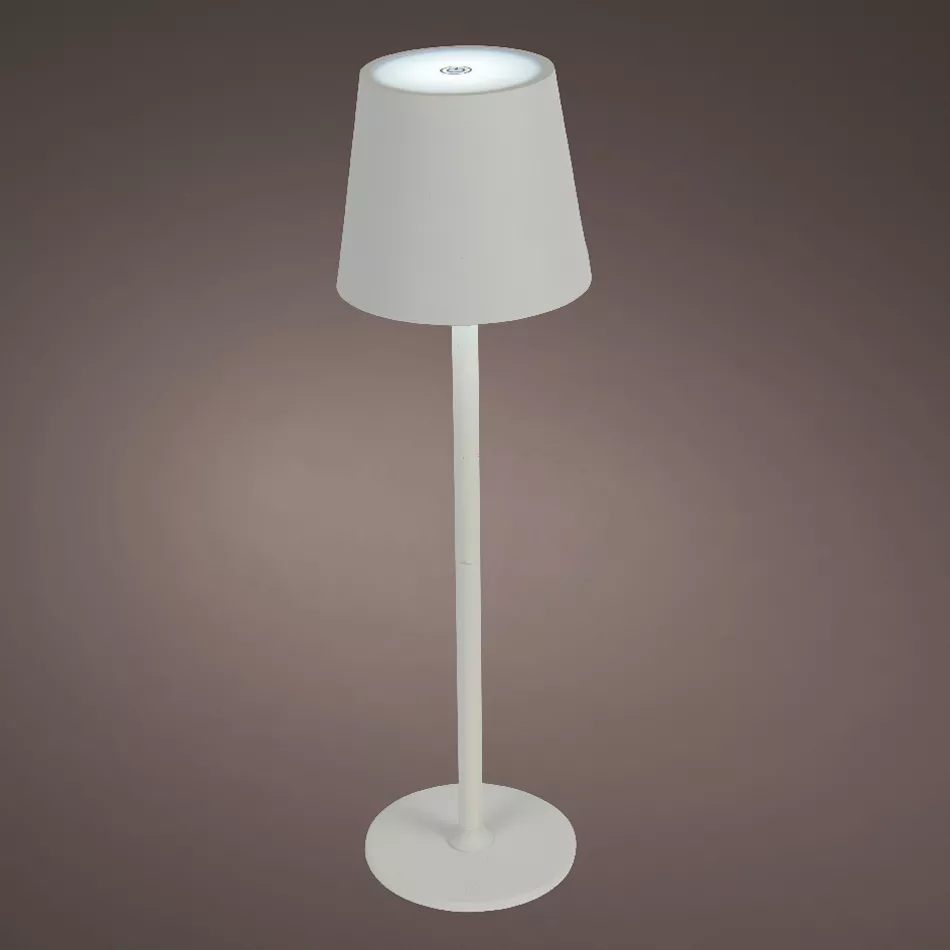 Lampe de table sans fil rechargeable USB 48 LED (H37 cm) Brooklyn Blanc