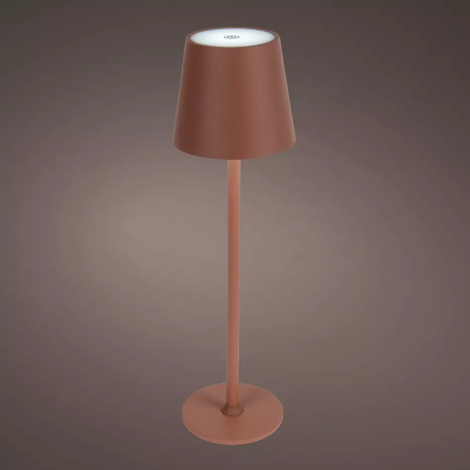 Lampe de table sans fil rechargeable USB 48 LED (H37 cm) Brooklyn Terracotta