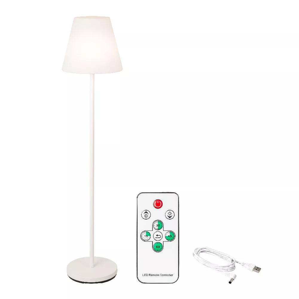 Piantana esterno cavo USB LED (H150 cm) Brooklyn - Bianco