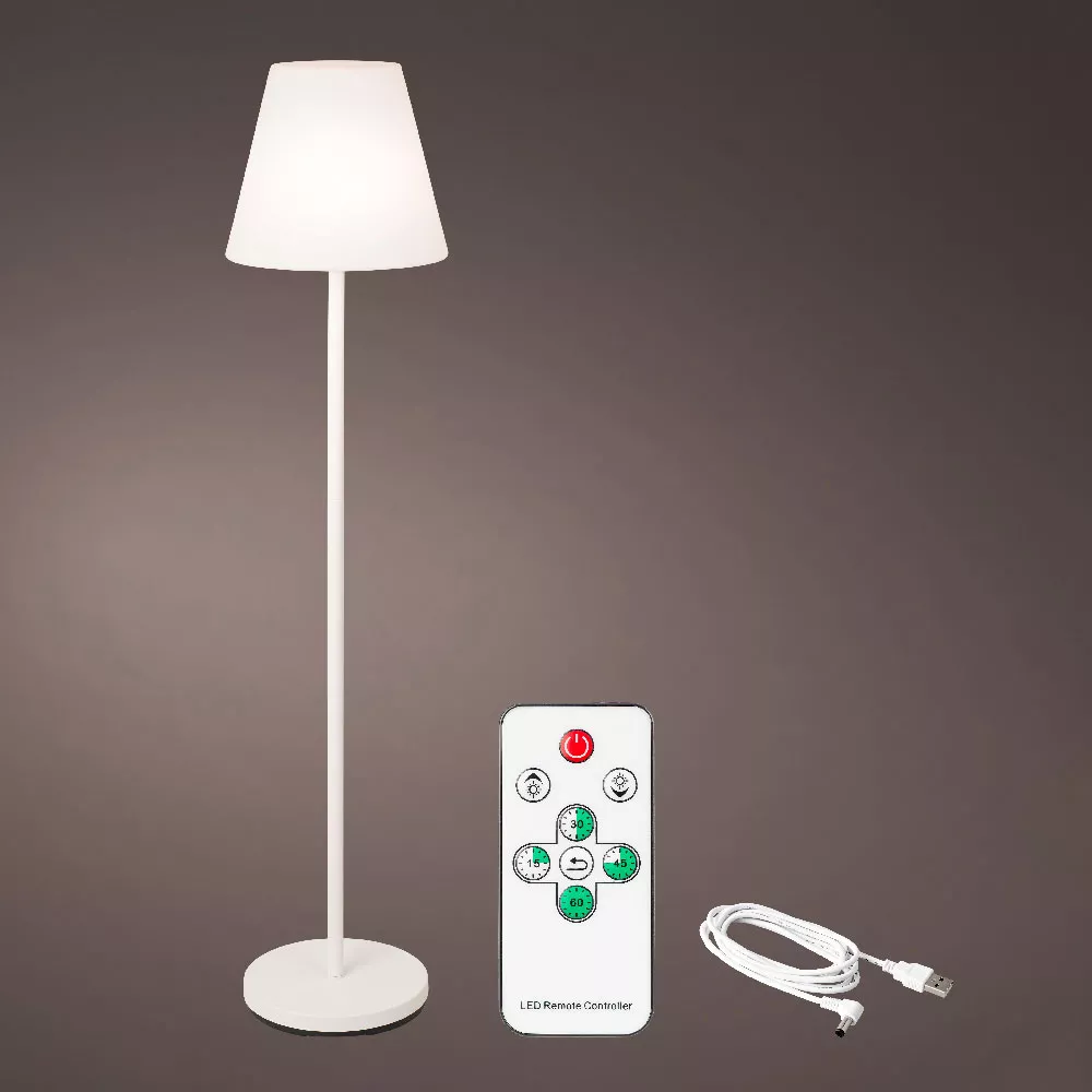 Piantana esterno cavo USB LED (H150 cm) Brooklyn - Bianco