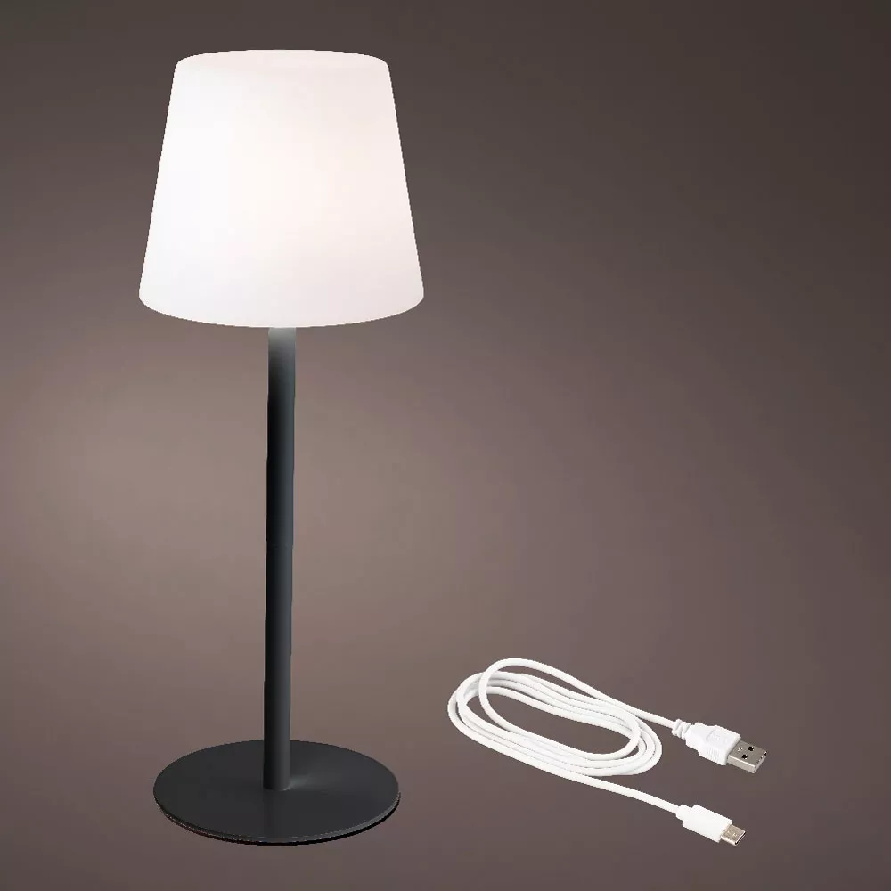 Lampada da tavolo cavo USB Manhattan - Nero