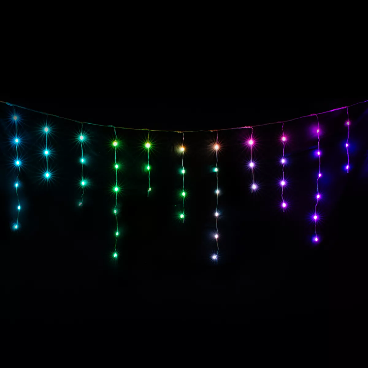 Stalattite Luminosa Digitale L3 m 85 LED Multicolore