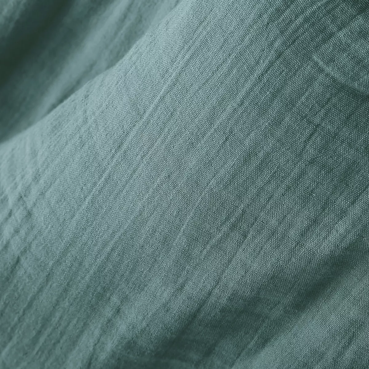 Coussin de sol gaze de coton (50 x 50 cm) Gaïa Bleu canard