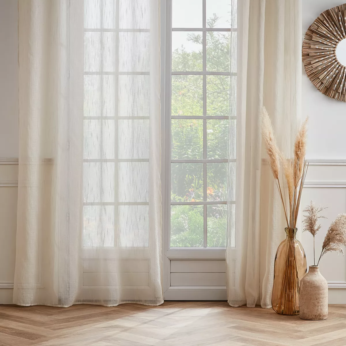 Tenda trasparente con occhielli  (140 x 280 cm) Raphaël Beige
