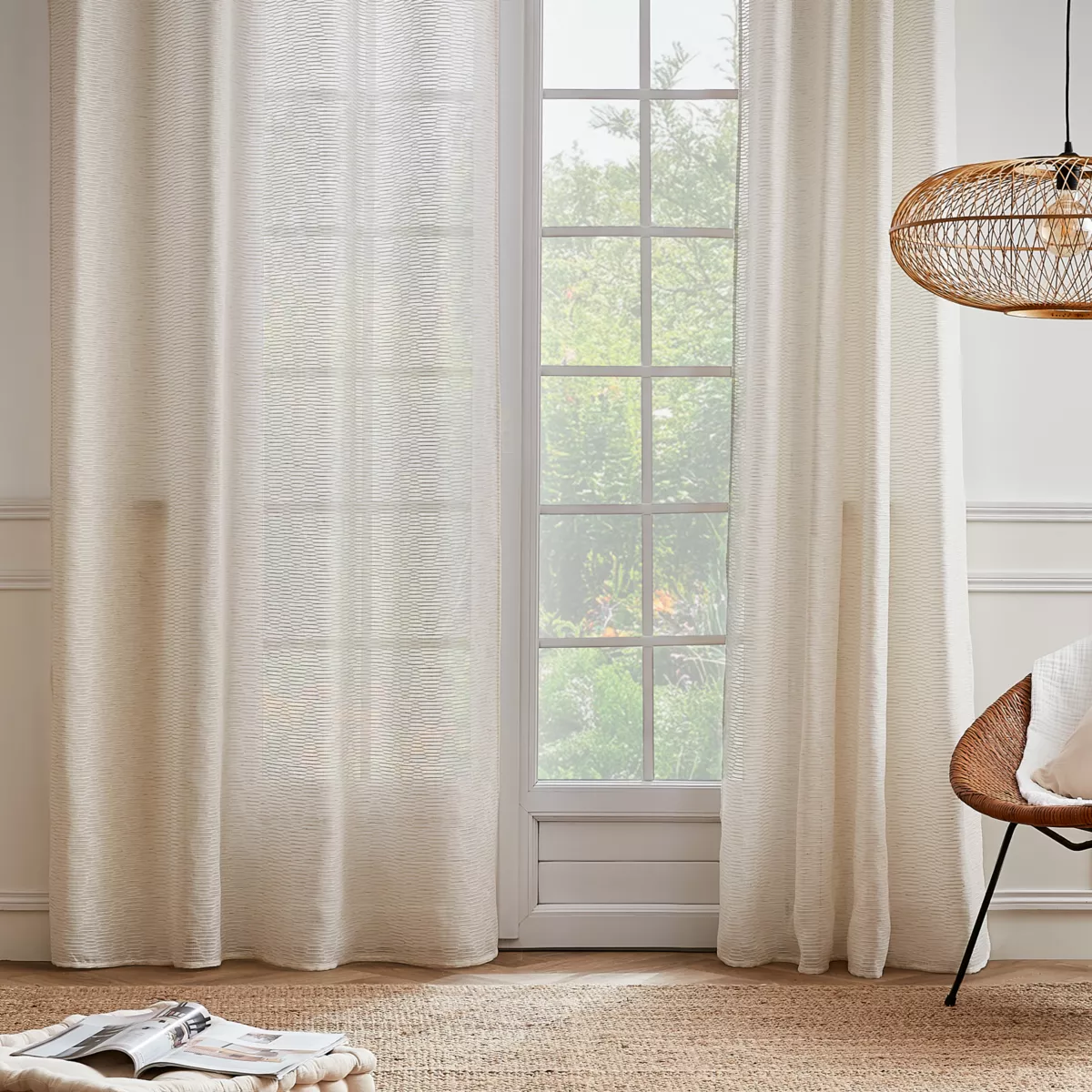 Visillo con ojales (140 x 280 cm) Maël Beige