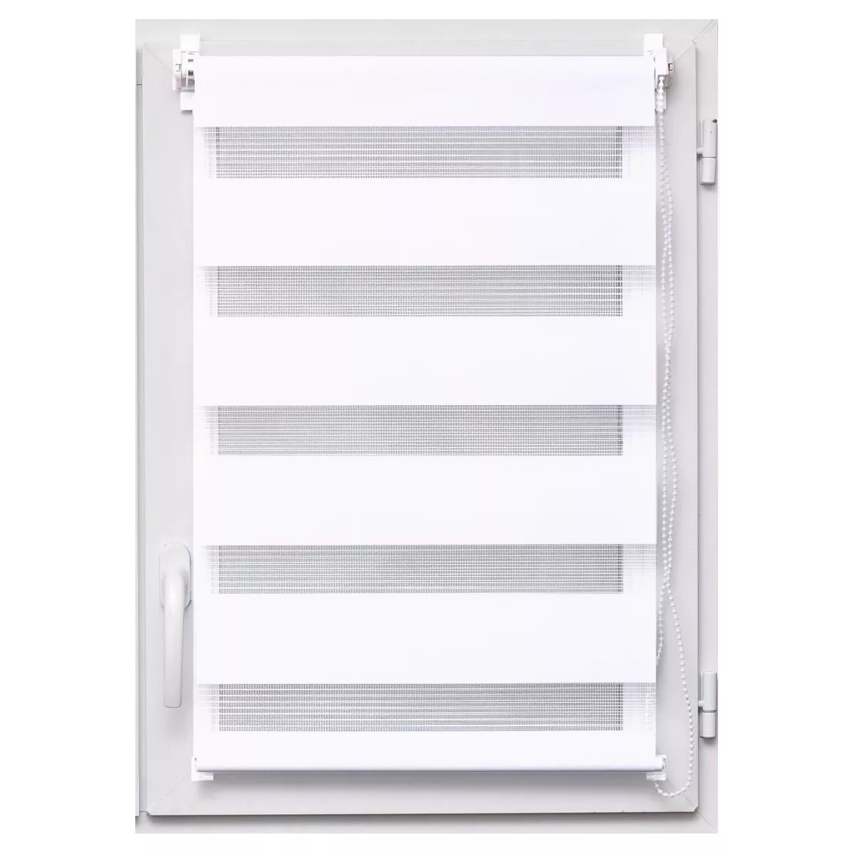 Estor para enrollar (ancho 45 cm x altura 180 cm) Noche/Día Blanco