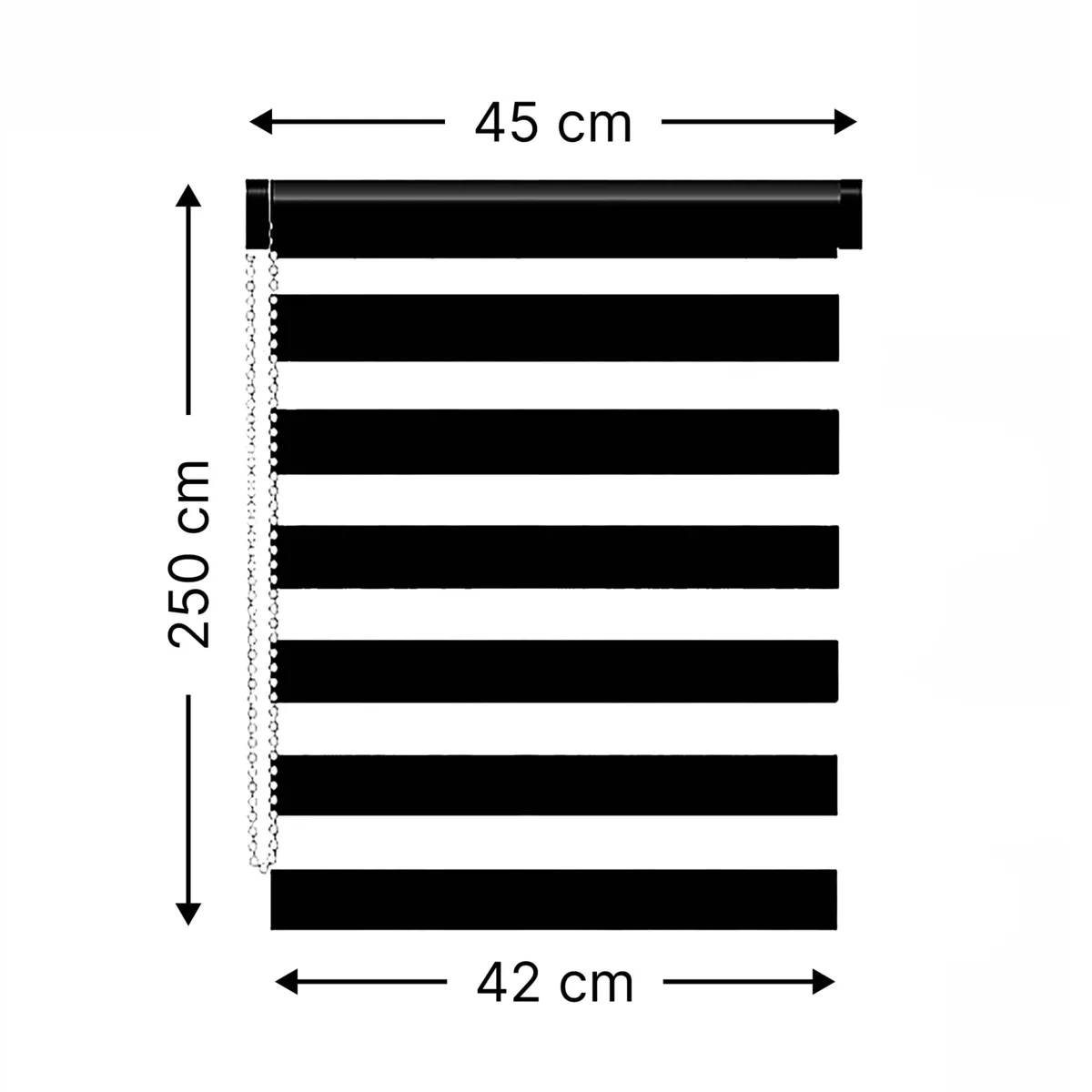 Estor enrollable Día / Noche (45 x 250 cm) Gris antracita