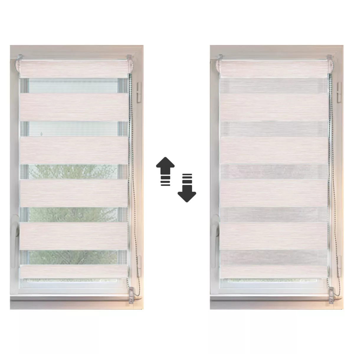 Store enrouleur Jour / Nuit (60 x H90 cm) Beige chiné 3