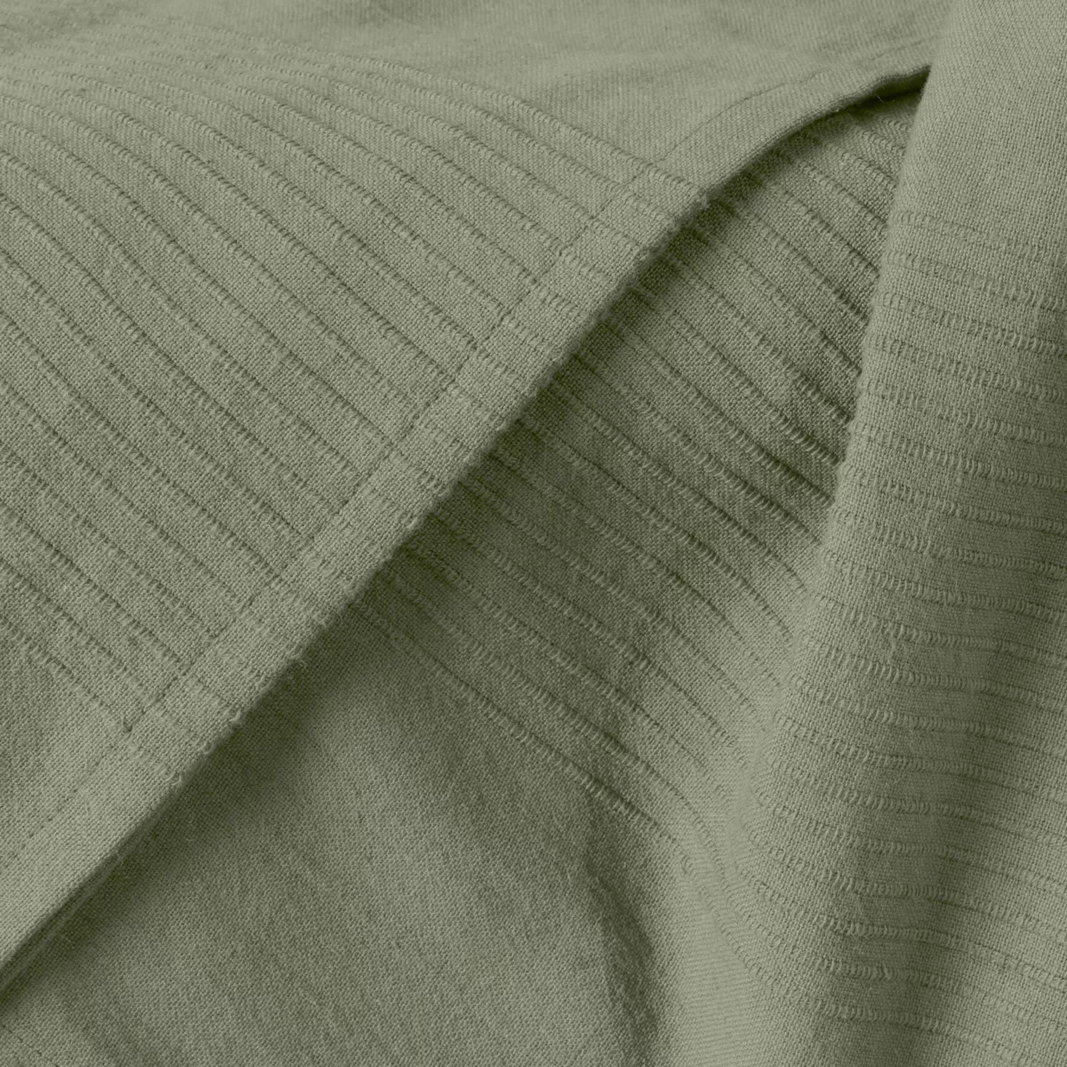 Geweven katoenen bedsprei (220 x 250 cm) Léa Rozemarijn Groen