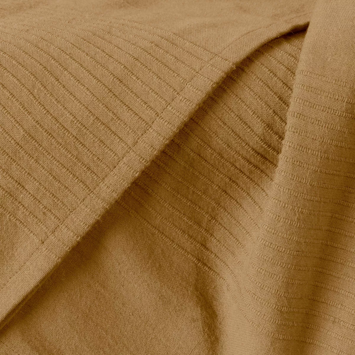 Colcha decorativa algodón tejido (130 x 160 cm) Léa Camel