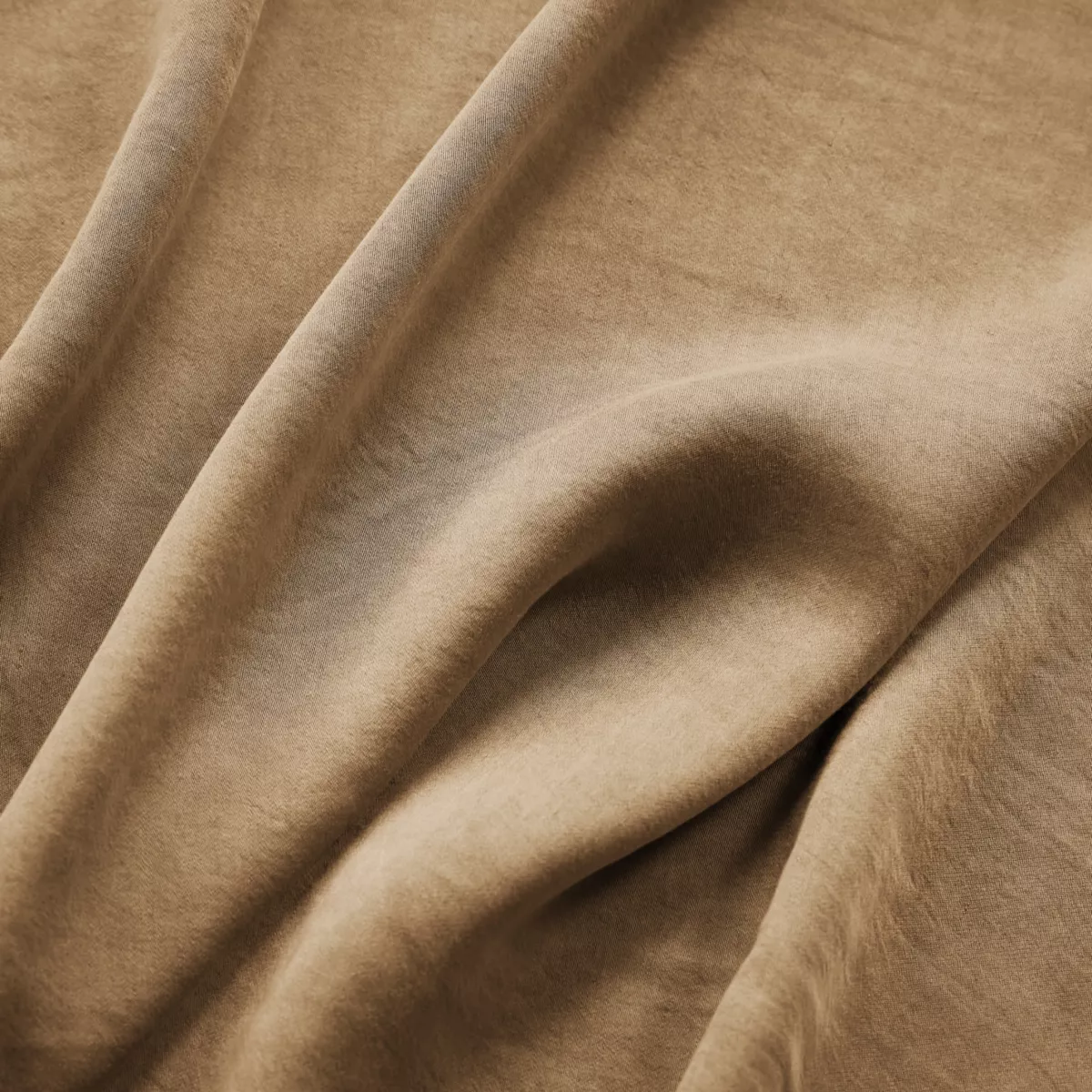 Bettbezug aus gewaschenem TENCEL™ Lyocell (140 x 200 cm) Olivia Camel