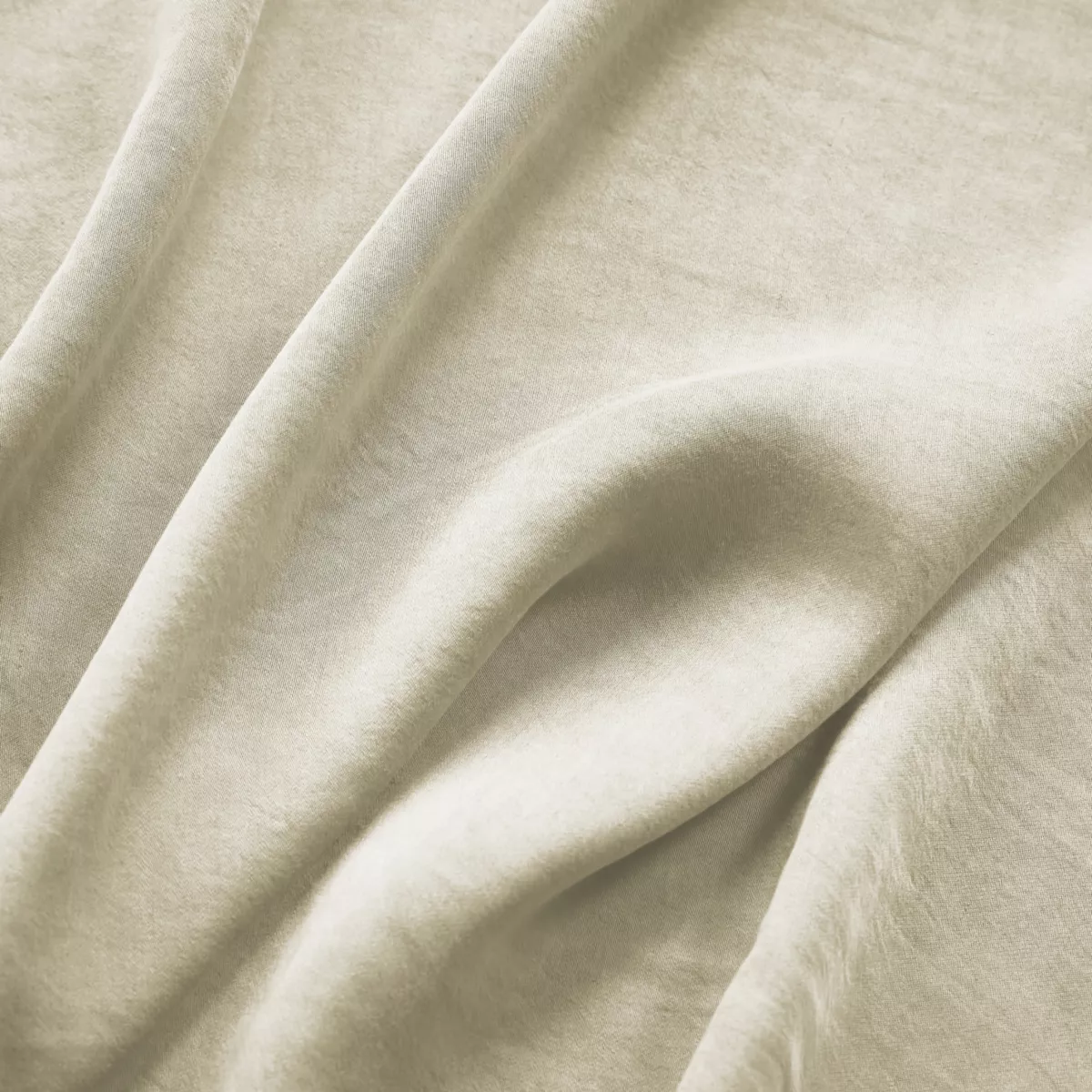 Taie d'oreiller carrée lyocell Tencel™ lavé (63 x 63 cm) Olivia Beige pampa