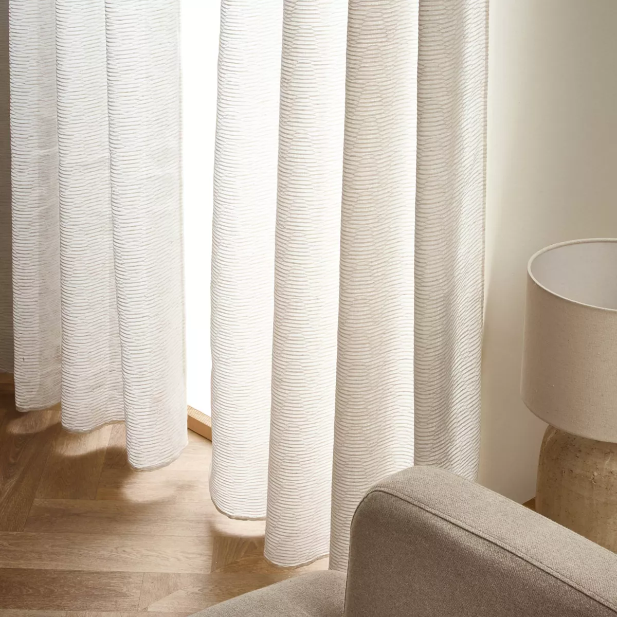 Visillo con ojales (140 x 280 cm) Maël Beige