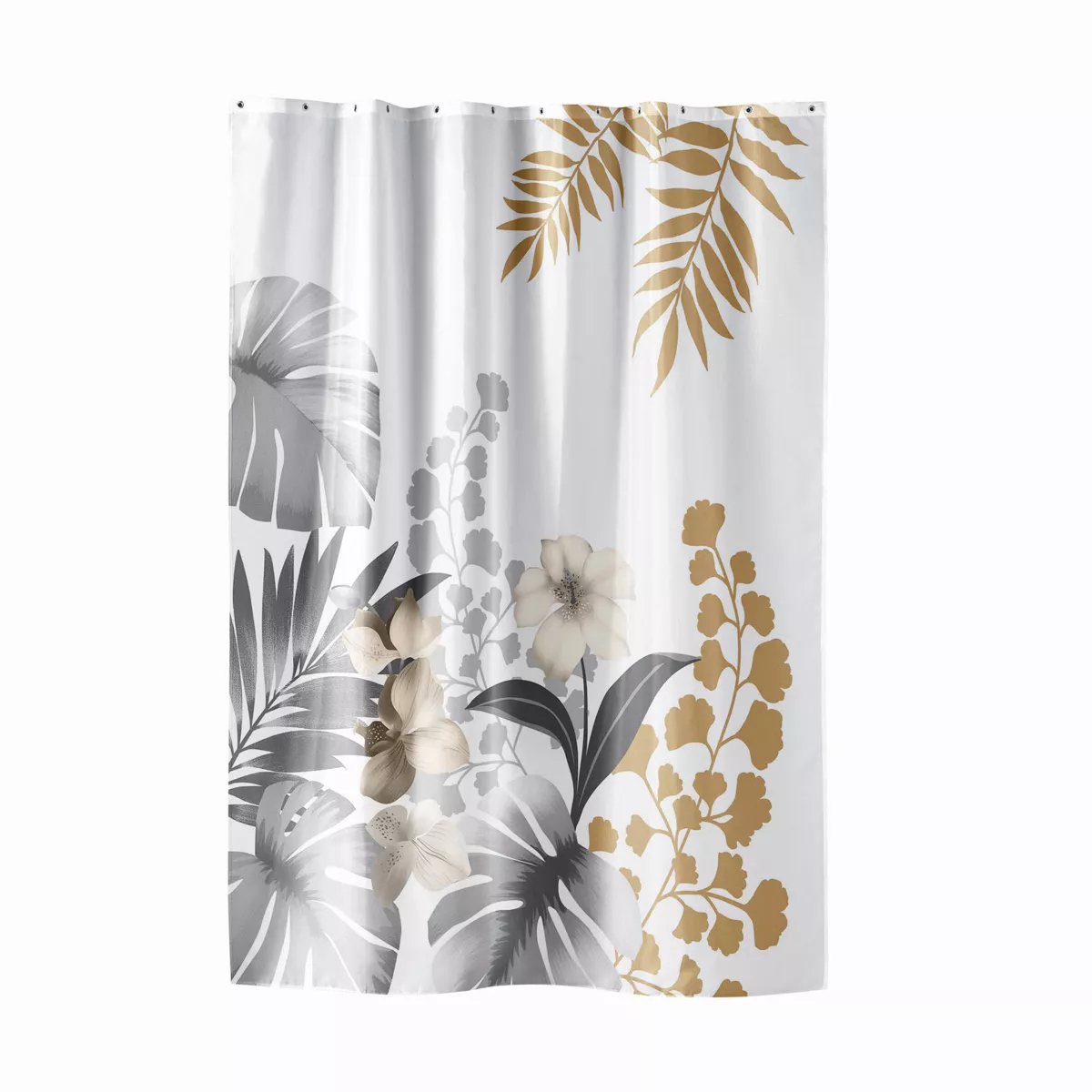 Tenda da doccia ad anelli (180 x 200 cm) Kelly Bianco