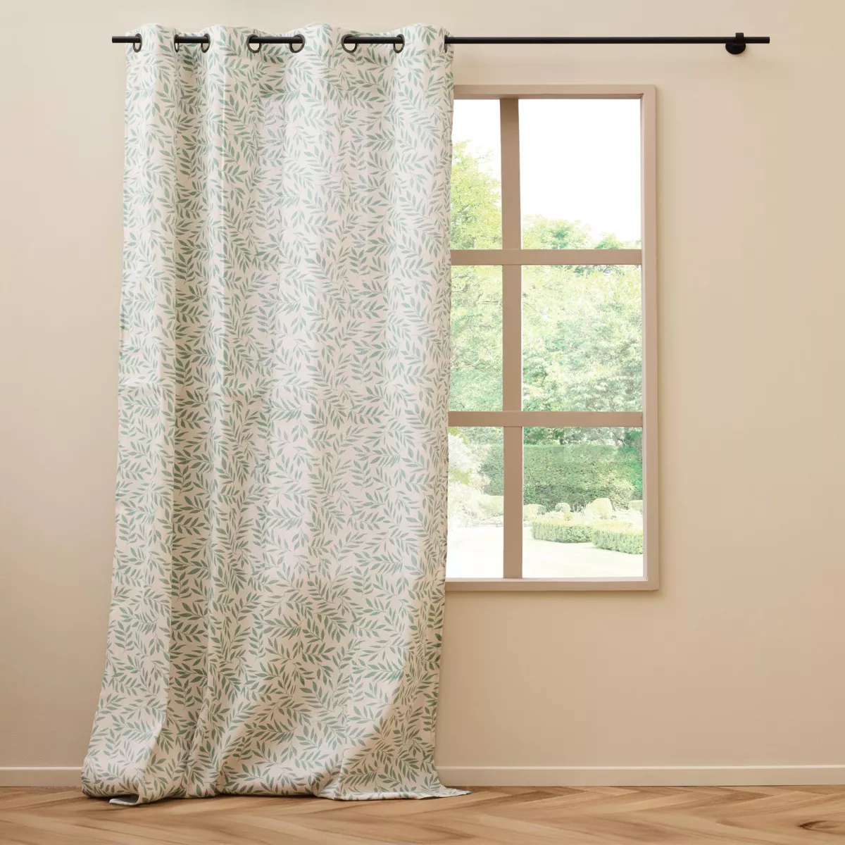 Cortina polialgodón (140 x 240 cm) Naya Verde salvia