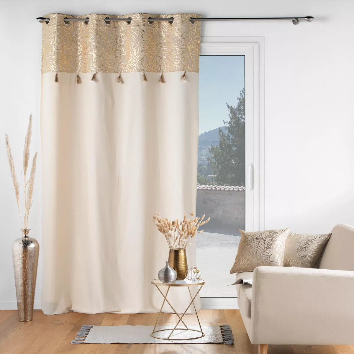 Cuscino quadrato cotone (40 x 40 cm) Solea Oro