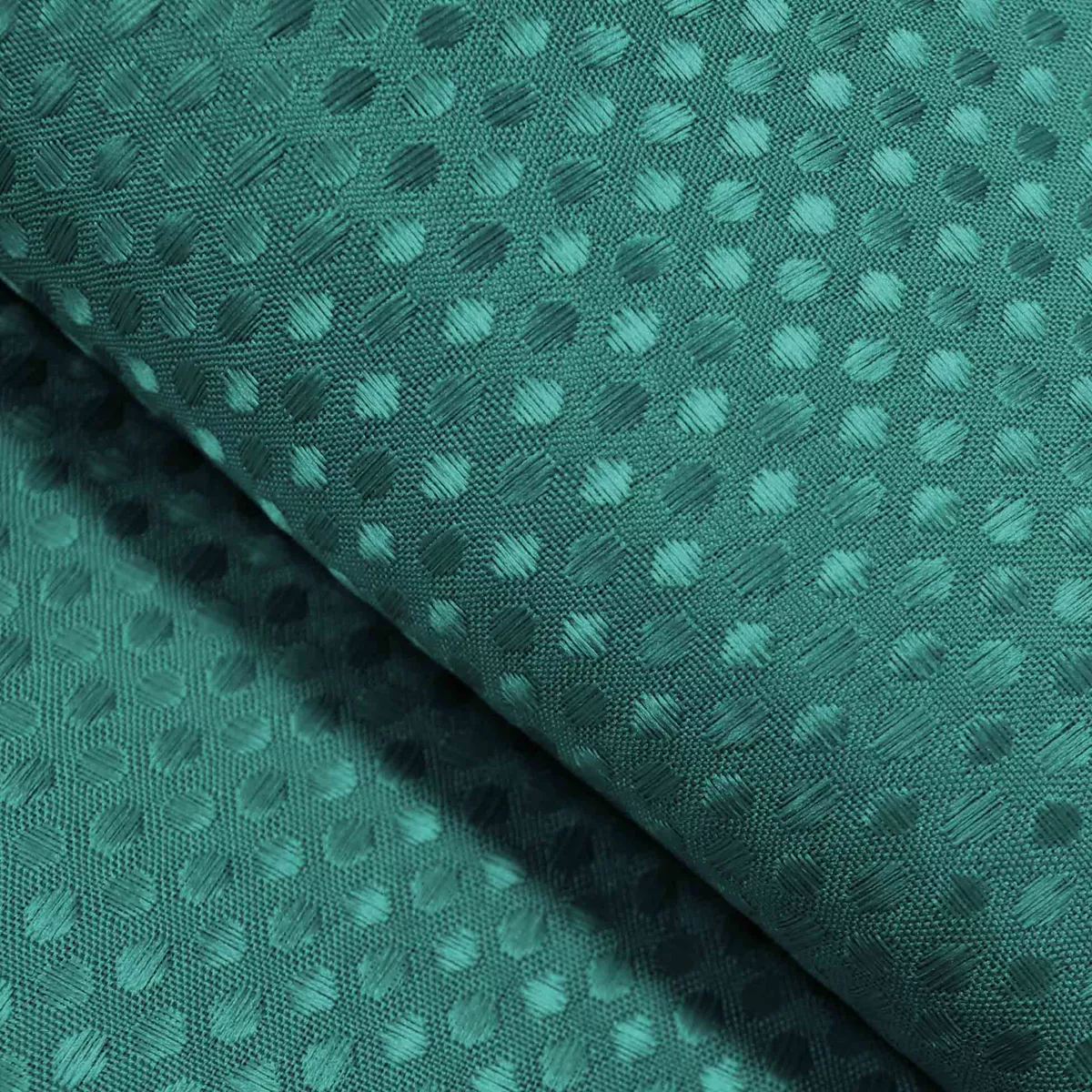 Rideau de douche effet tissé à anneaux (180 x 200 cm) Quartz Bleu émeraude