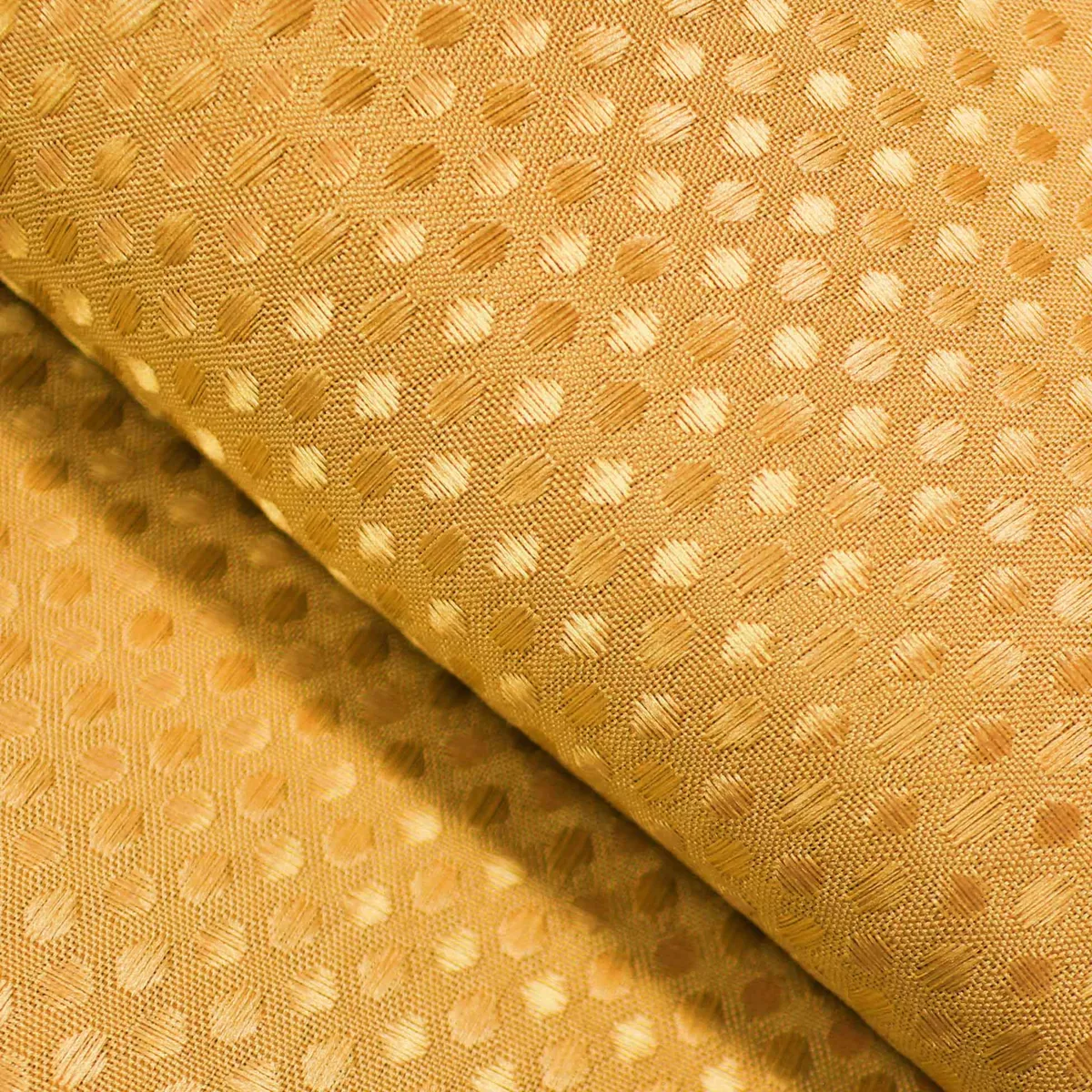 Cortina de ducha con efecto tejido y anillas (180 x 200 cm) Cuarzo Amarillo ocre