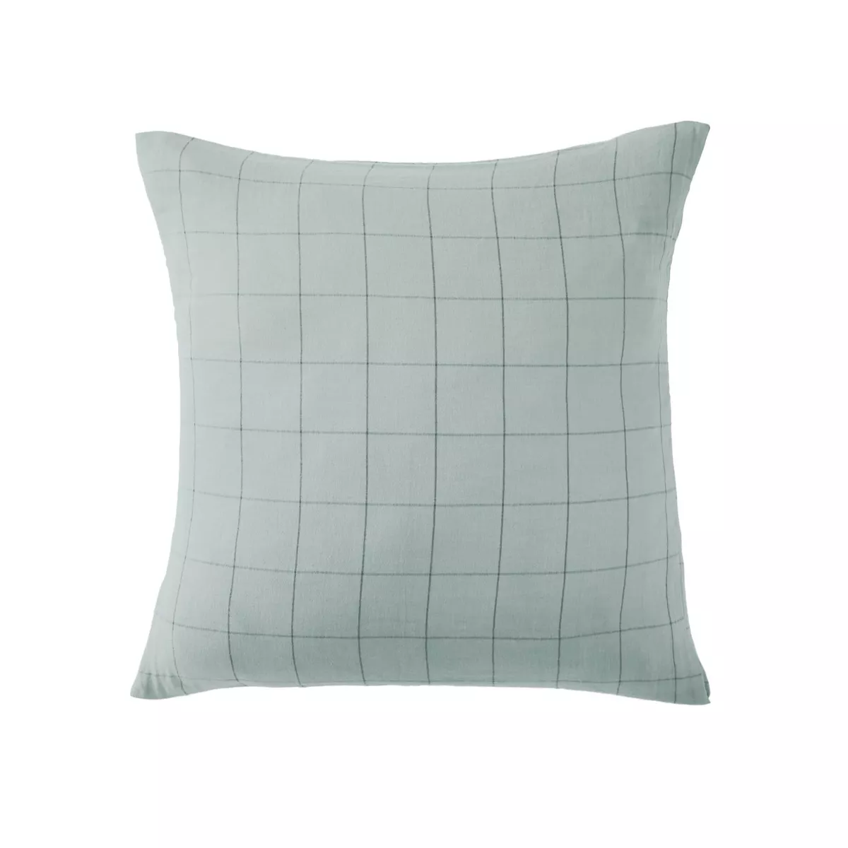 Fodera cuscino quadrata in garza di cotone (60 x 60 cm) Gaïa Match Verde eucalipto