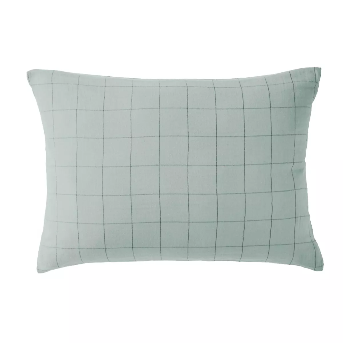 Federa per cuscino letto rettangolare in garza di cotone (50 x 70 cm) Gaia Match Verde eucalipto