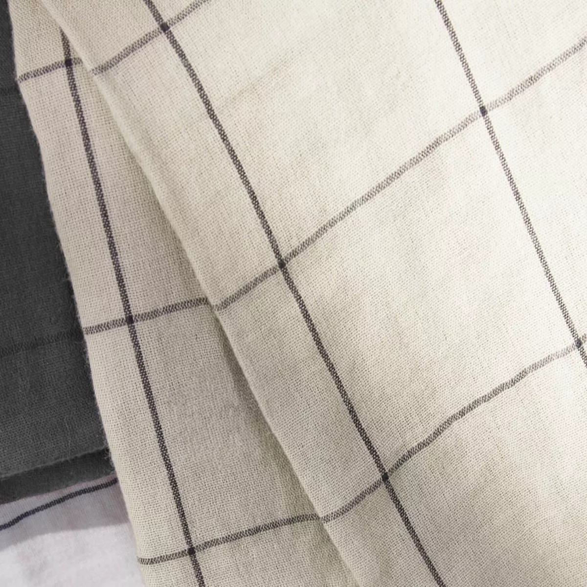 Copripiumino garza di cotone (140 x 200 cm) Gaïa Match Beige