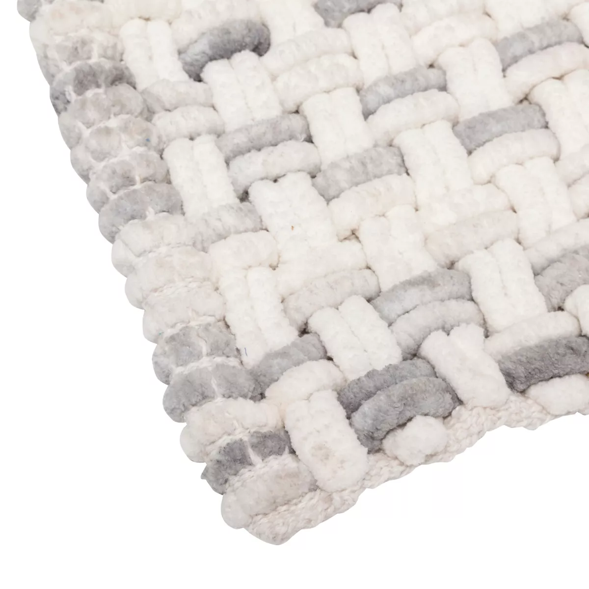 Katoenen badmat (50 x 70 cm) Vlecht Grijs