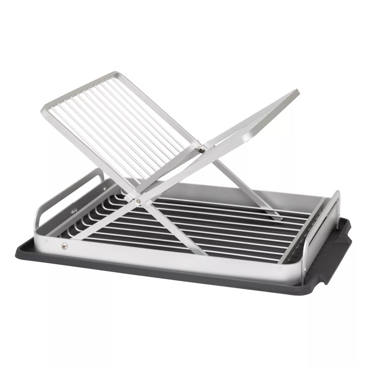 Egouttoir de cuisine pliant en aluminium (44 x 31 cm) Splash Gris