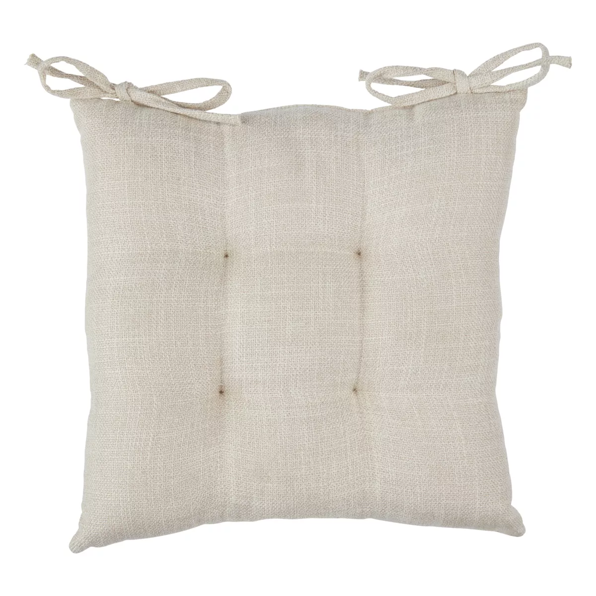 Cojín de silla cuadrado (38 x 38 cm) Clem Beige lino