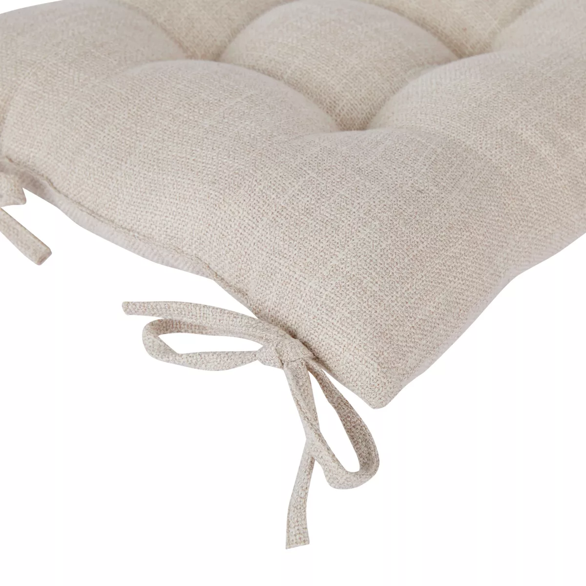 Cojín de silla cuadrado (38 x 38 cm) Clem Beige lino