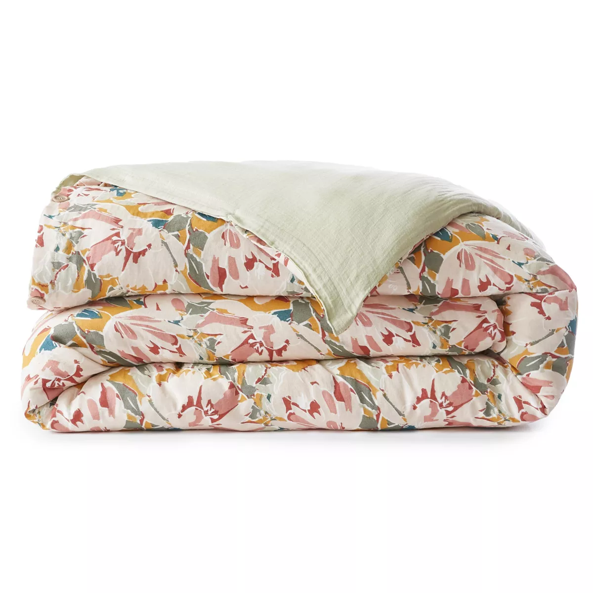 Funda nórdica de gasa de algodón (140 x 200 cm) April Multicolor