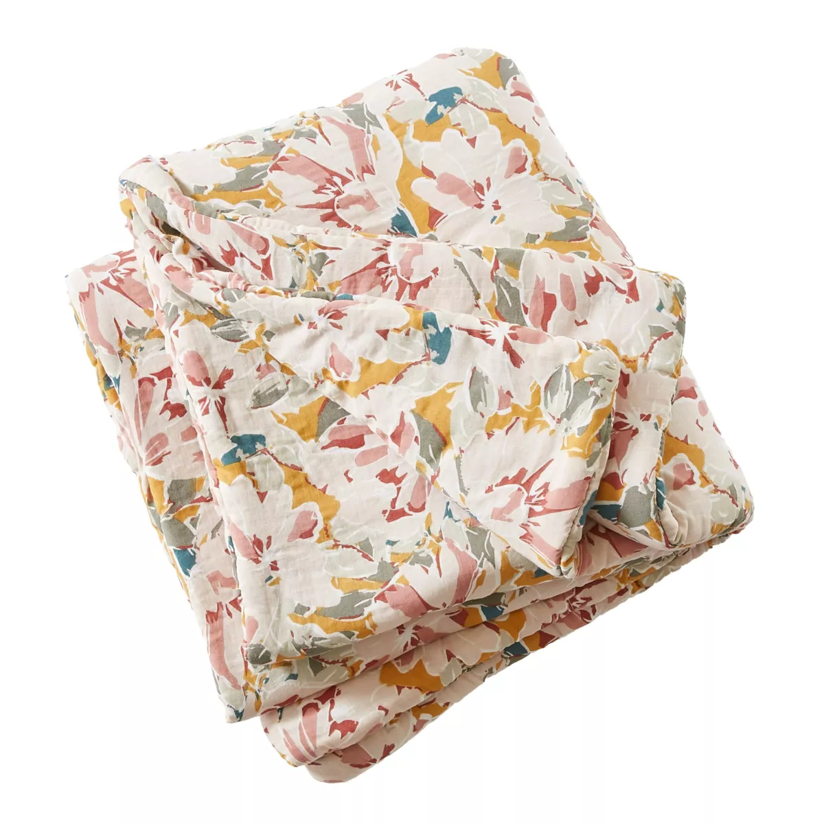 Camino de cama edredón de gasa de algodón (90 x 200 cm) April Multicolor