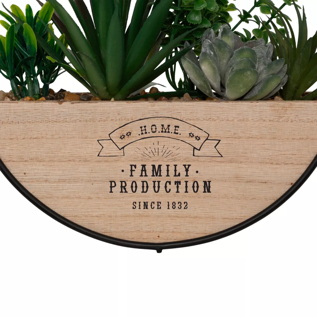 Kunstige planter i træholder til ophæng (D20 cm) Family production