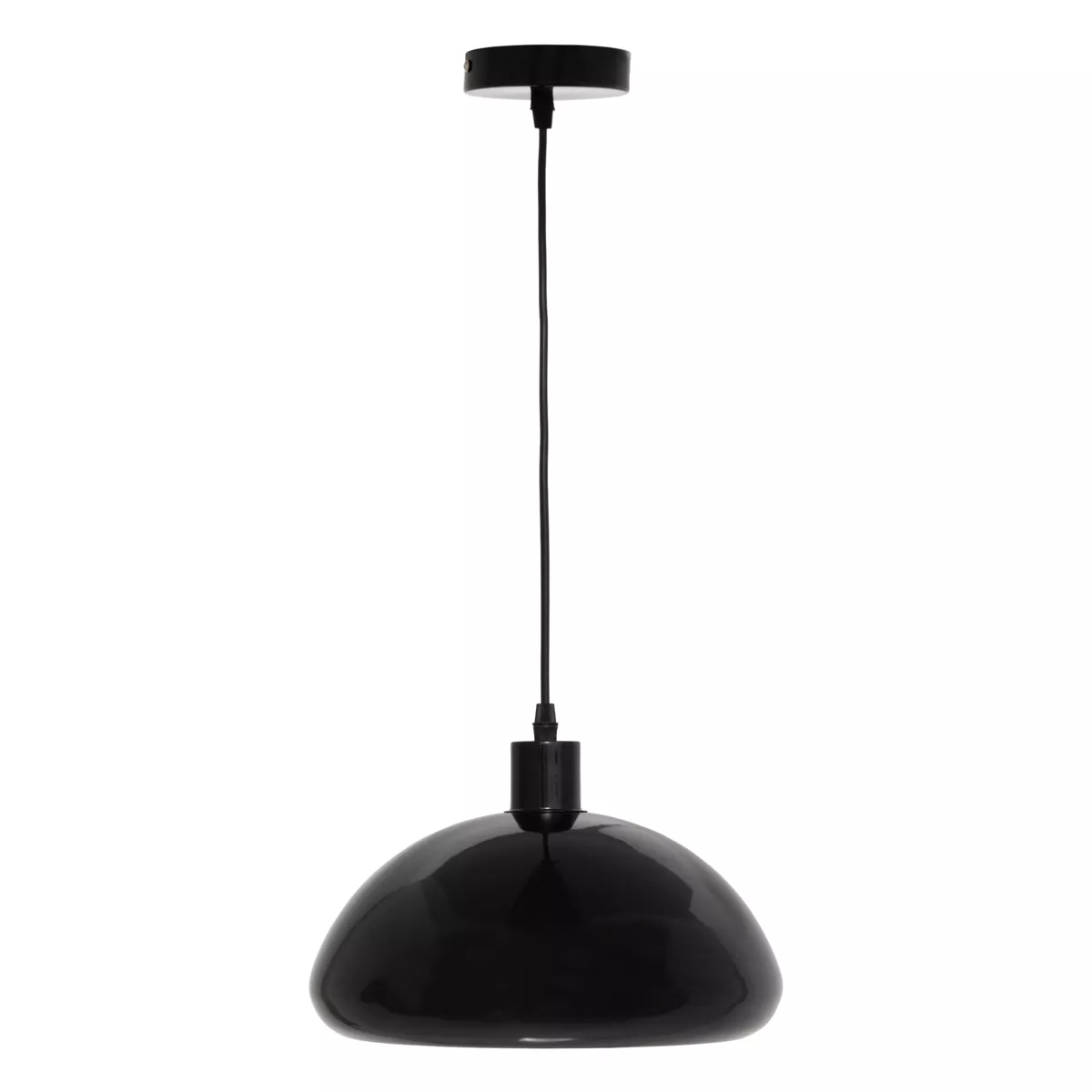 Suspension luminaire métal (27,5 x 13,4 cm) Savio Noir
