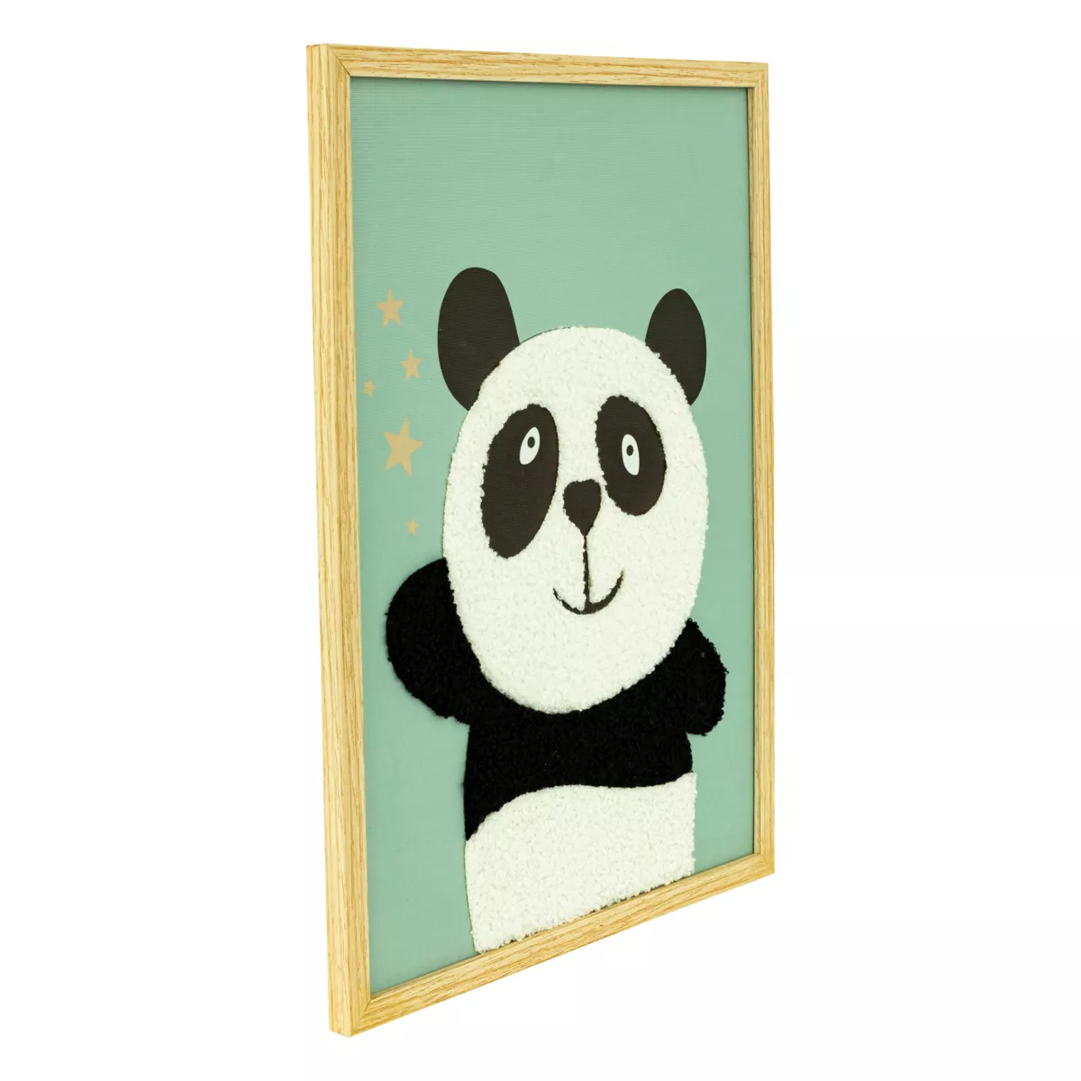 Bilderrahmen mit Bild Kinderzimmer (40 x 30 cm) Panda Grün
